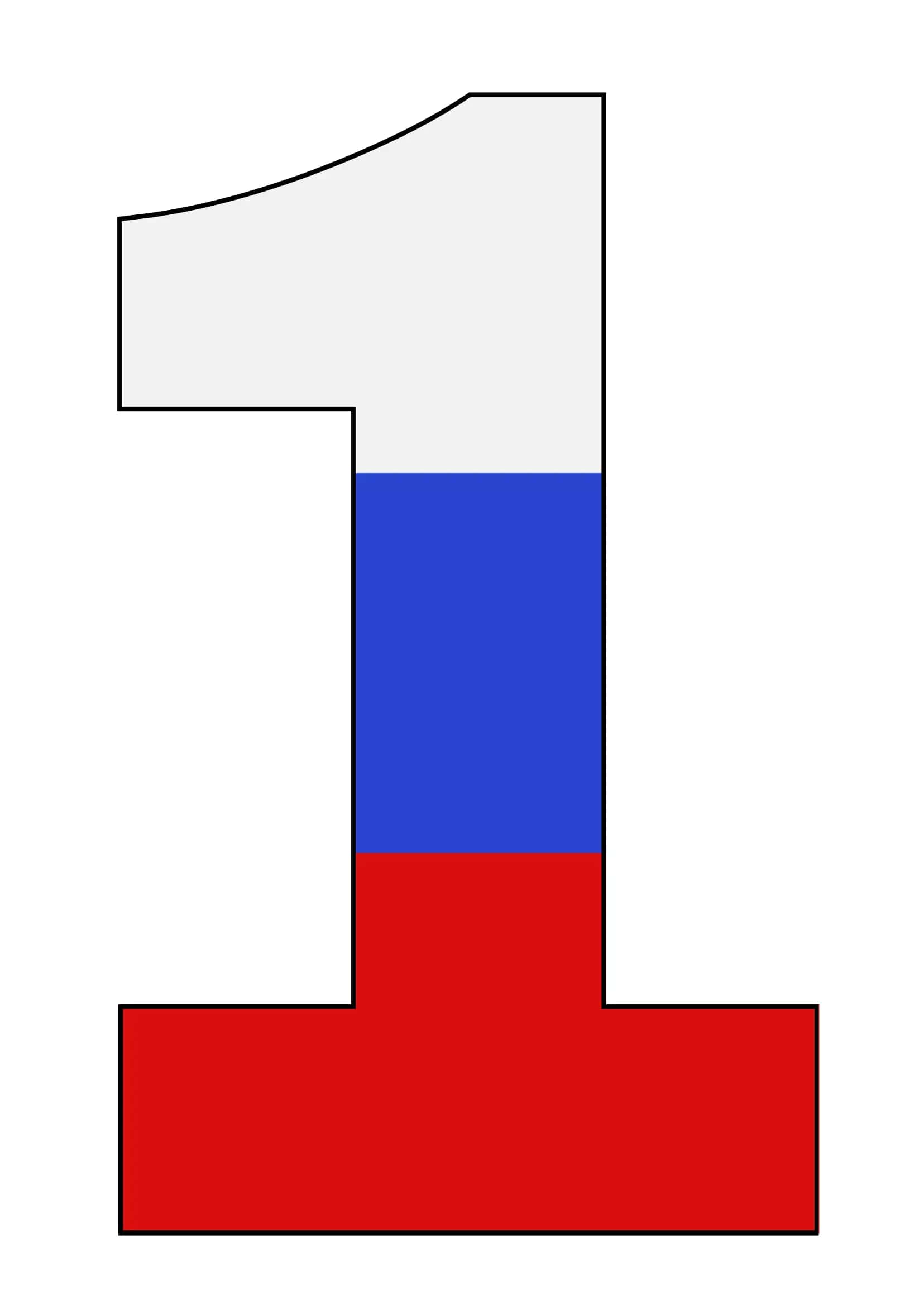 Raqamlar Rossiya bayrog'i fonida