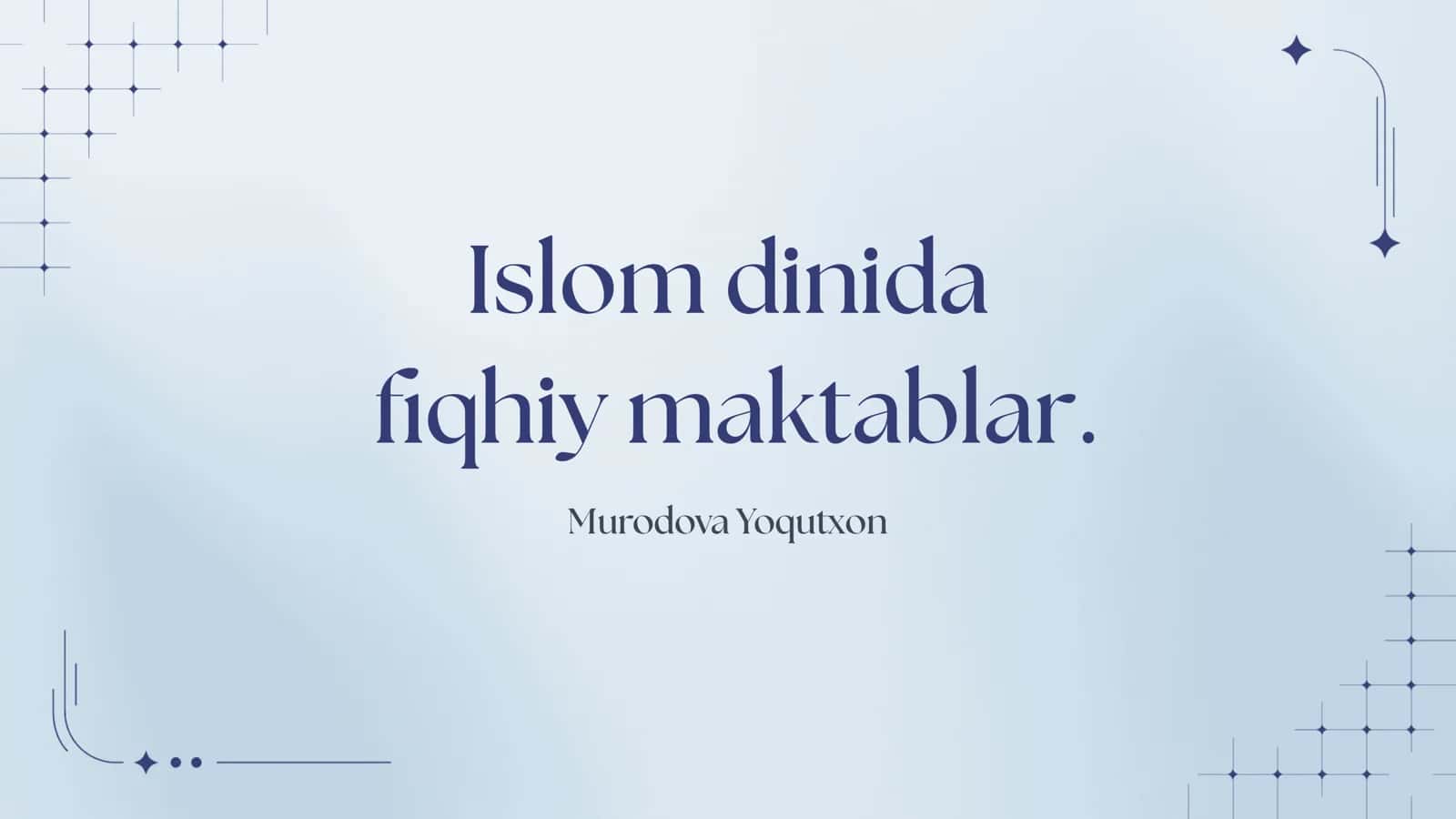 Islom dinida fiqhiy maktablar