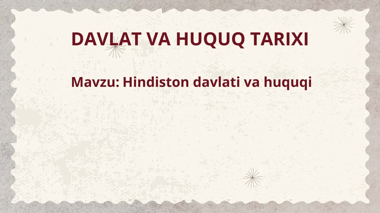 Hindiston davlati va huquqi