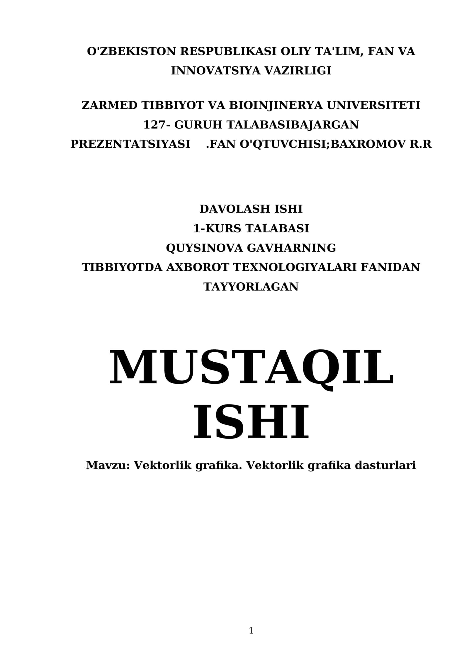 Vektorlik grafika. Vektorlik grafika dasturlari