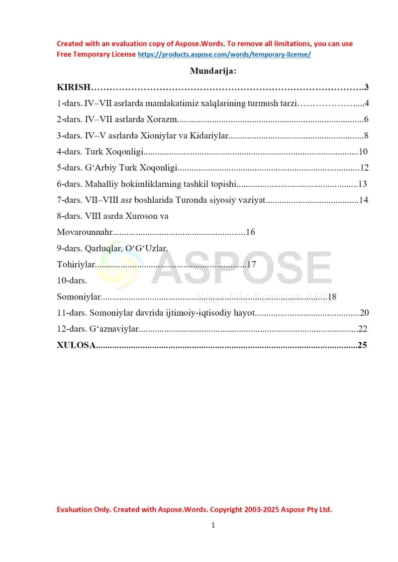 7-sinf O'zbekiston tarixi konspektlar