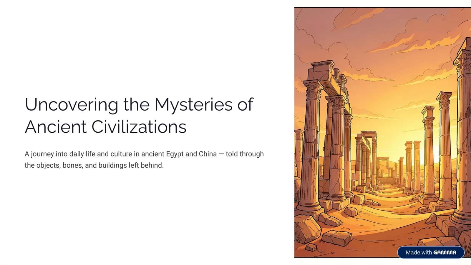 Qadimgi Egypt and Chinese madaniyati