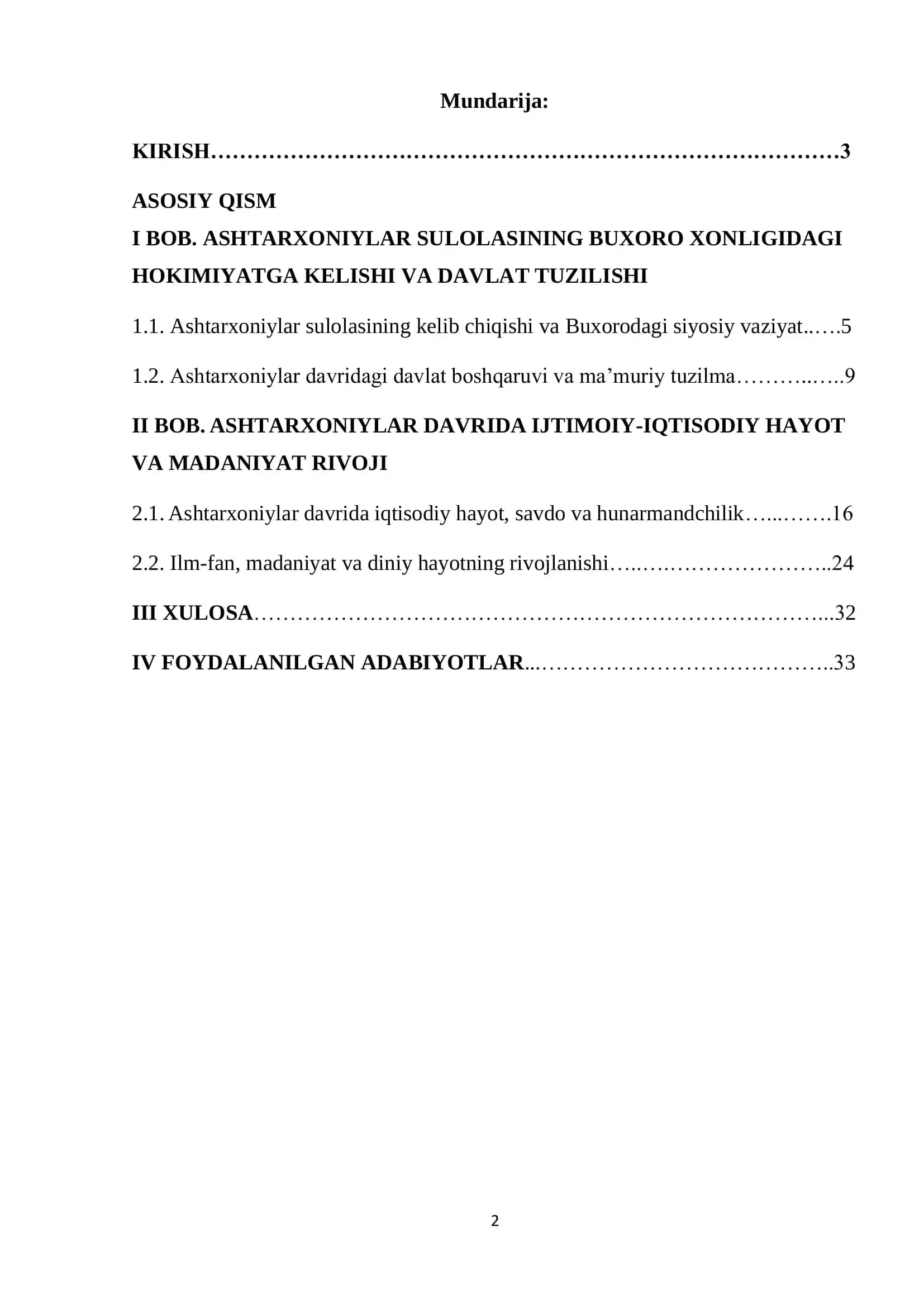 Buxoro xonligida ashtarxoniylar davrida tarixi