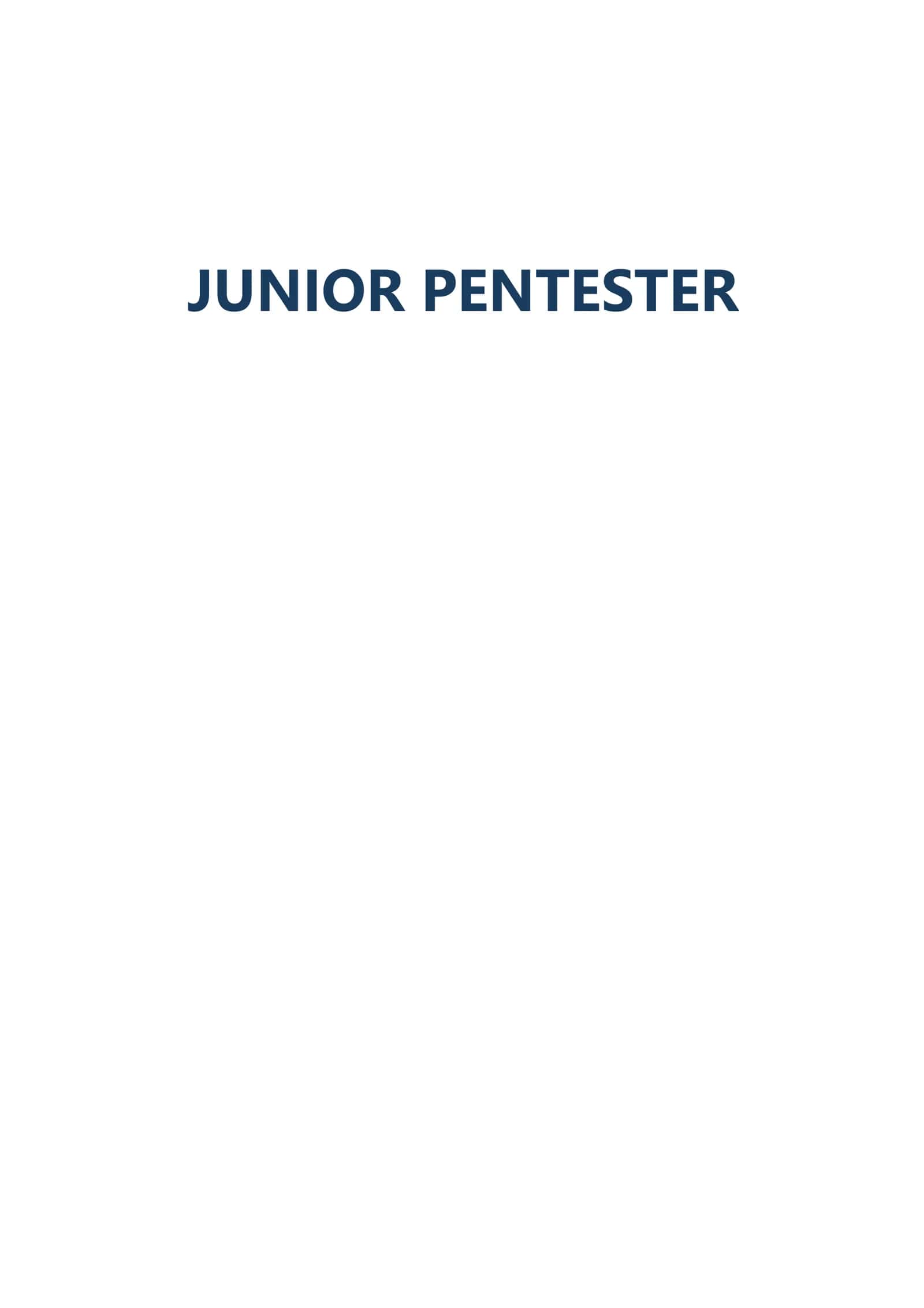 JUNIOR PENTESTER QO'LLANMASI