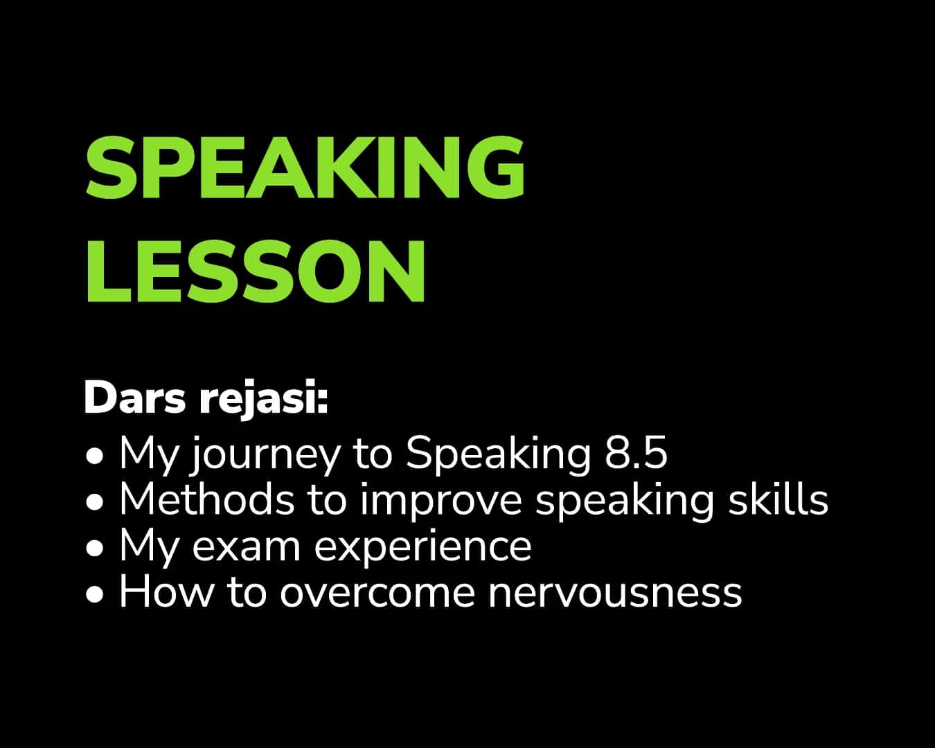My journey to Speaking 8.5