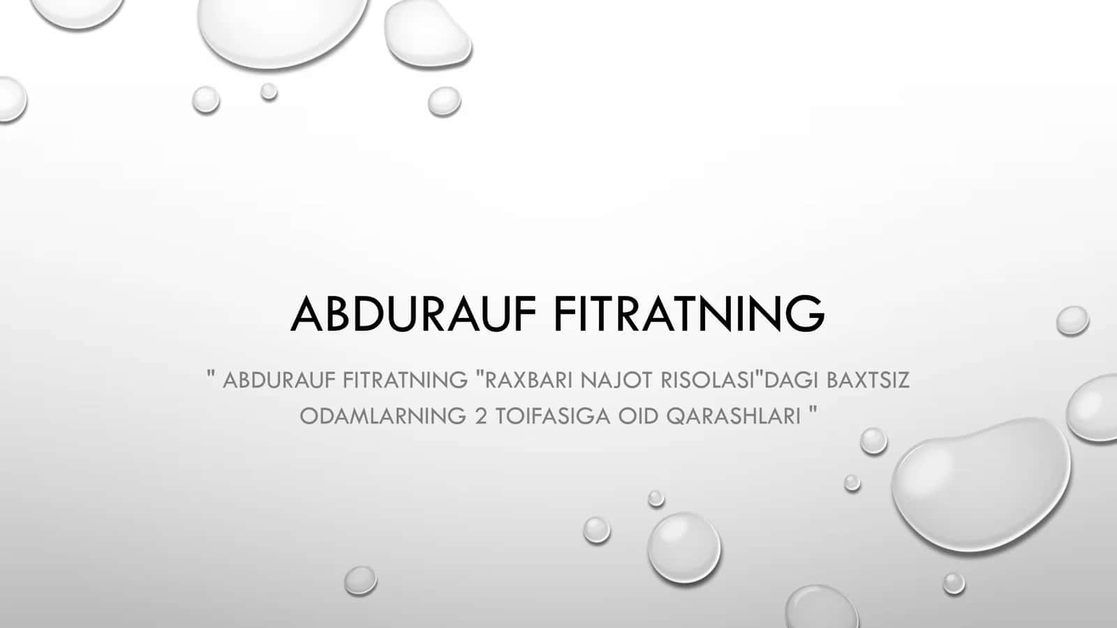 ABDURAUF FITRATNING "RAXBARI NAJOT RISOLASI"