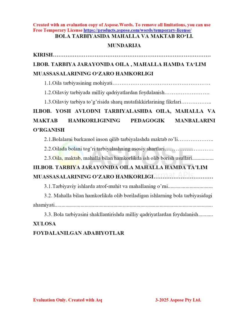 Bola tarbiyasida mahalla va maktab ro‘li