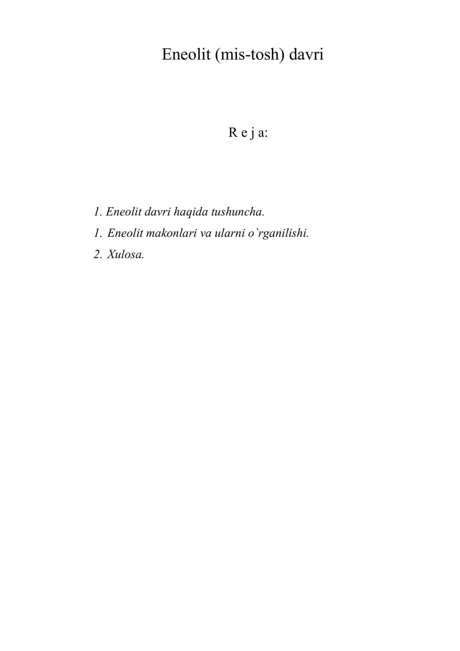 Eneolit (mis-tosh) davri