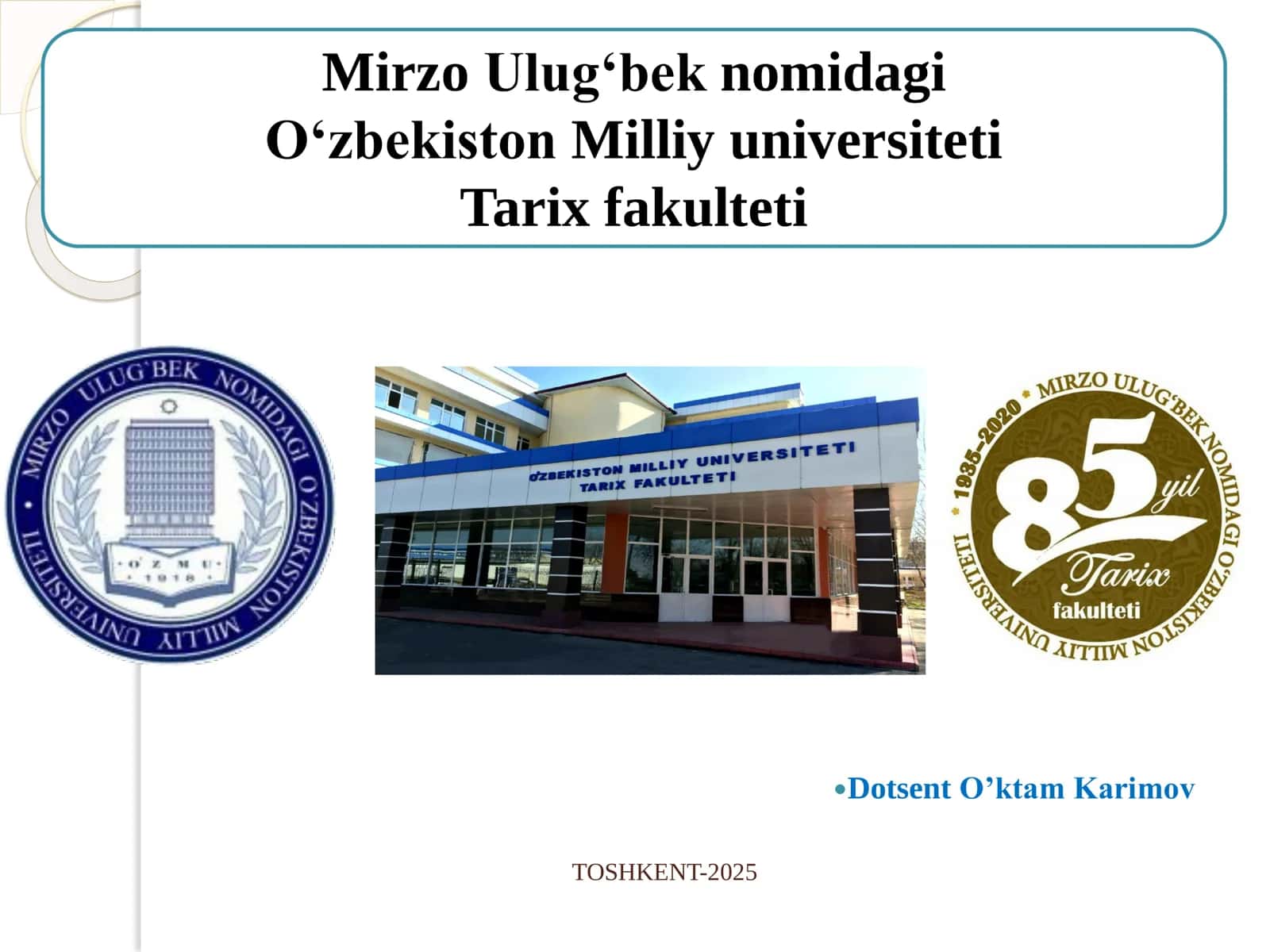TARIX TA'LIM YO‘NALISHI