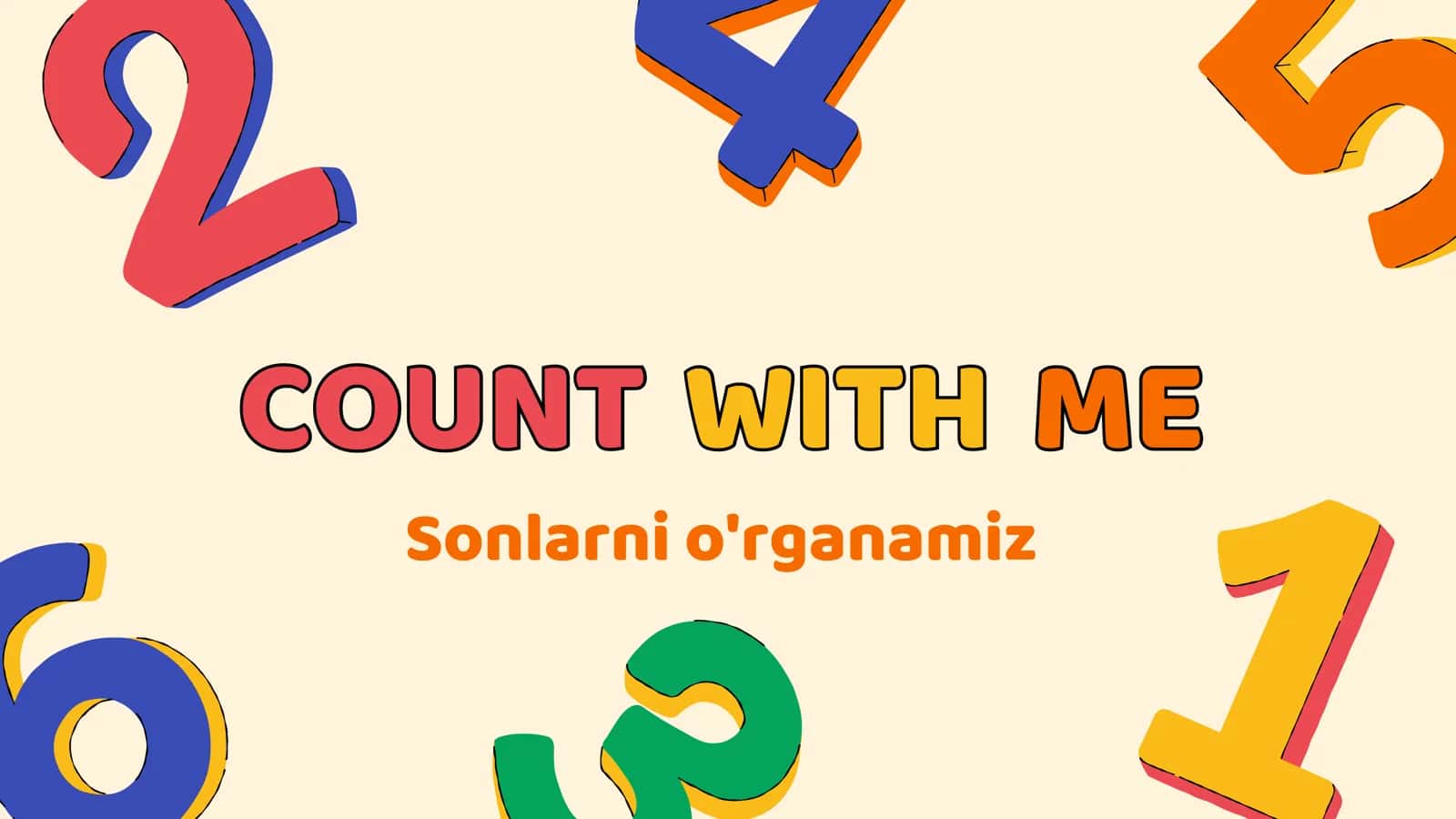 Inglizcha sonlarni o'rganamiz