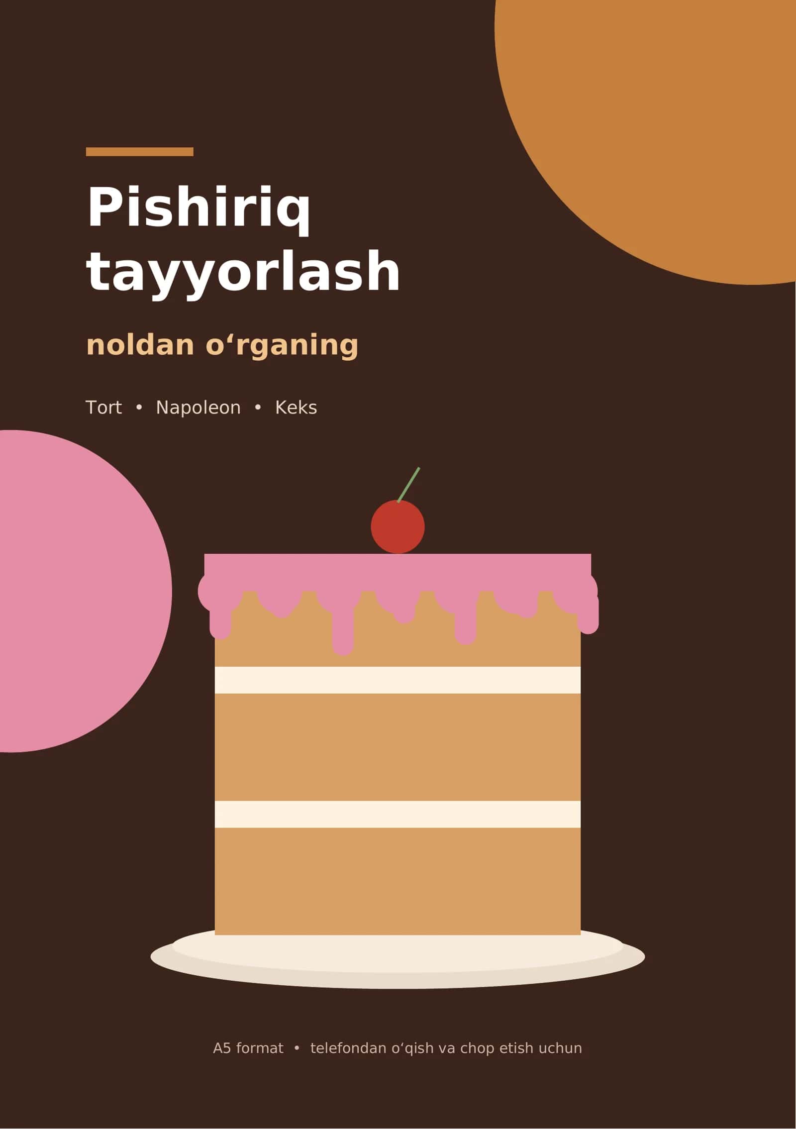 Pishiriq tayyorlash: noldan o'rganing (tort, napoleon, keks retseptlari)