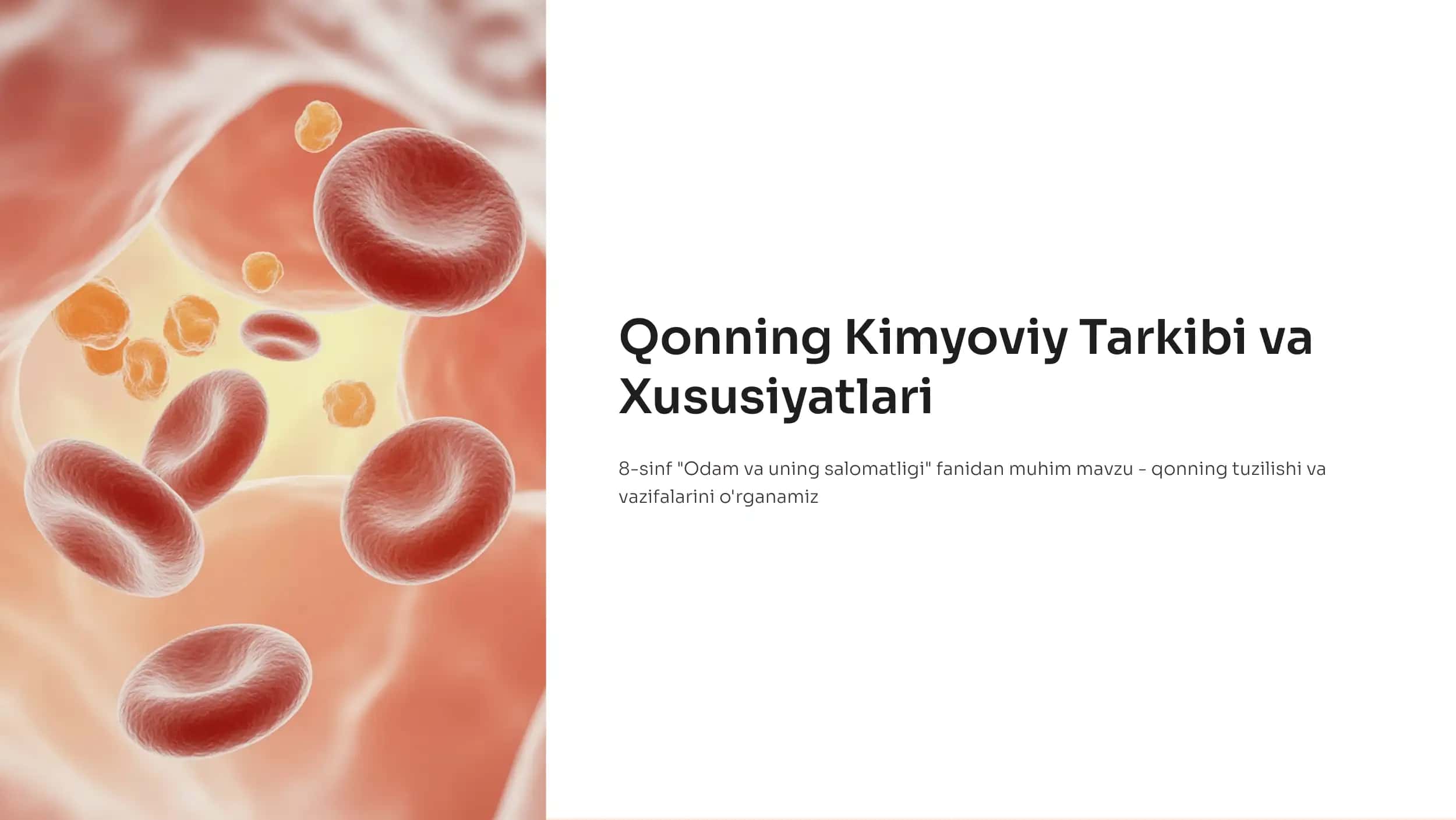 Qonning Kimyoviy Tarkibi va Xususiyatlari