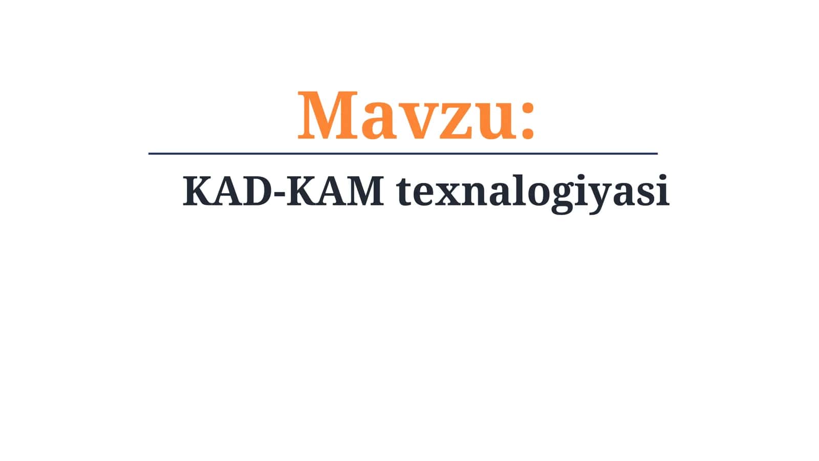 KAD-KAM texnalogiyasi ortopedik stomatologiyada