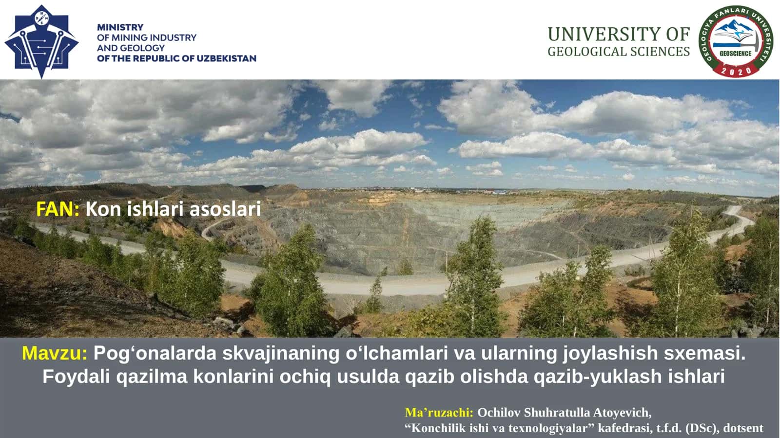 Pog‘onalarda skvajinaning o‘lchamlari va ularning joylashish sxemasi