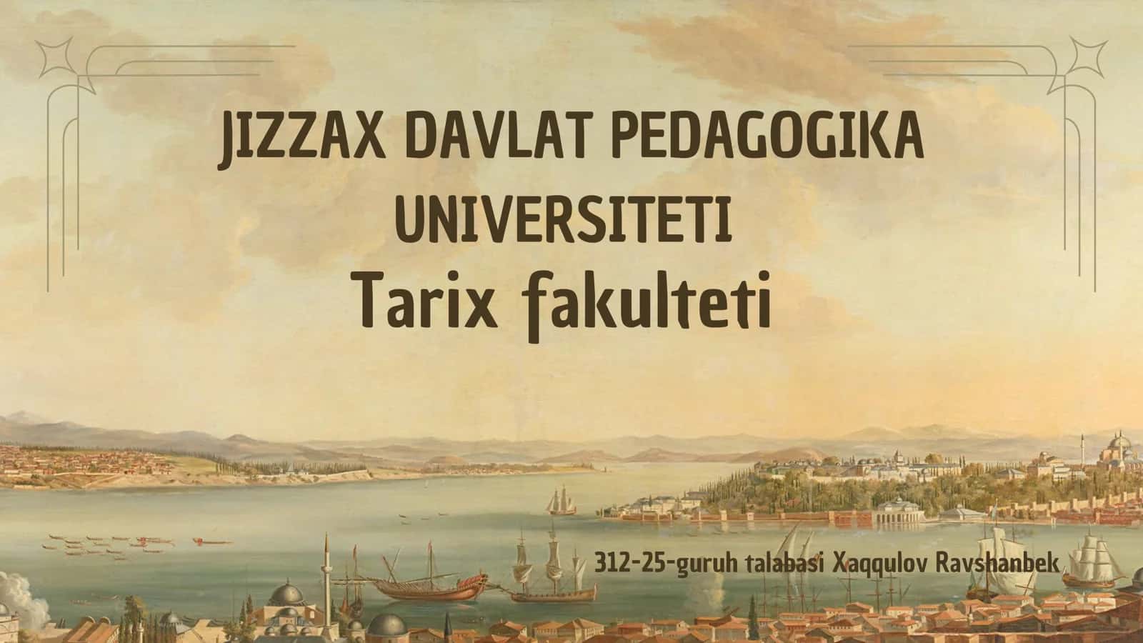 Meʼmorchilik va sanʼati rivojlanishining yangi bosqichi