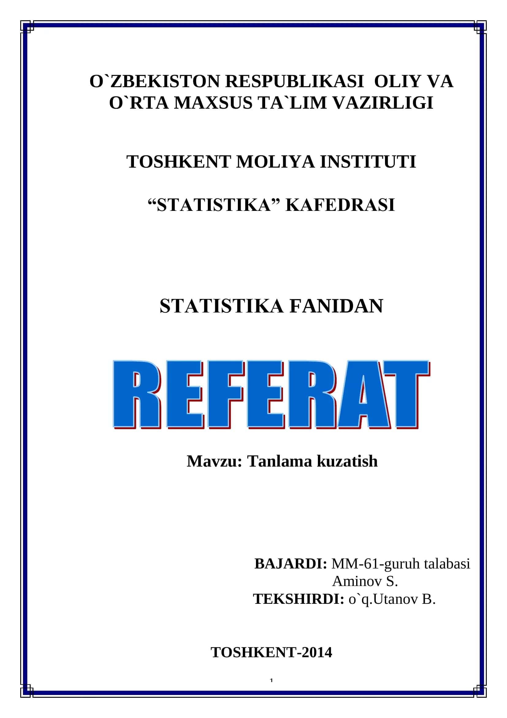 Tanlama kuzatish