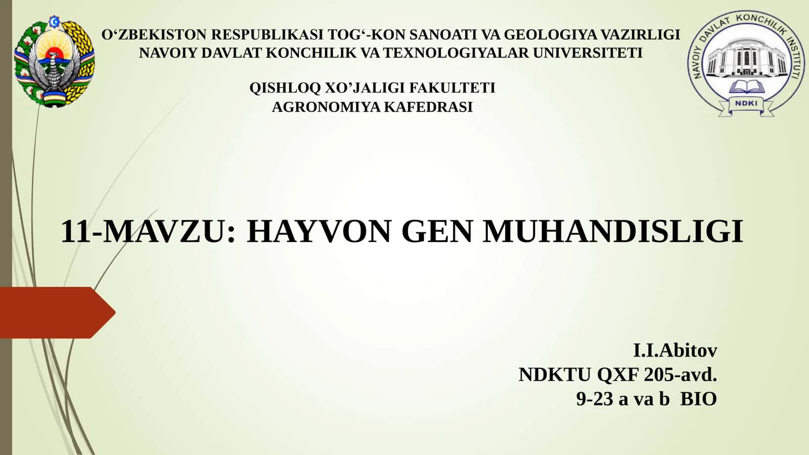 HAYVON GEN MUHANDISLIGI