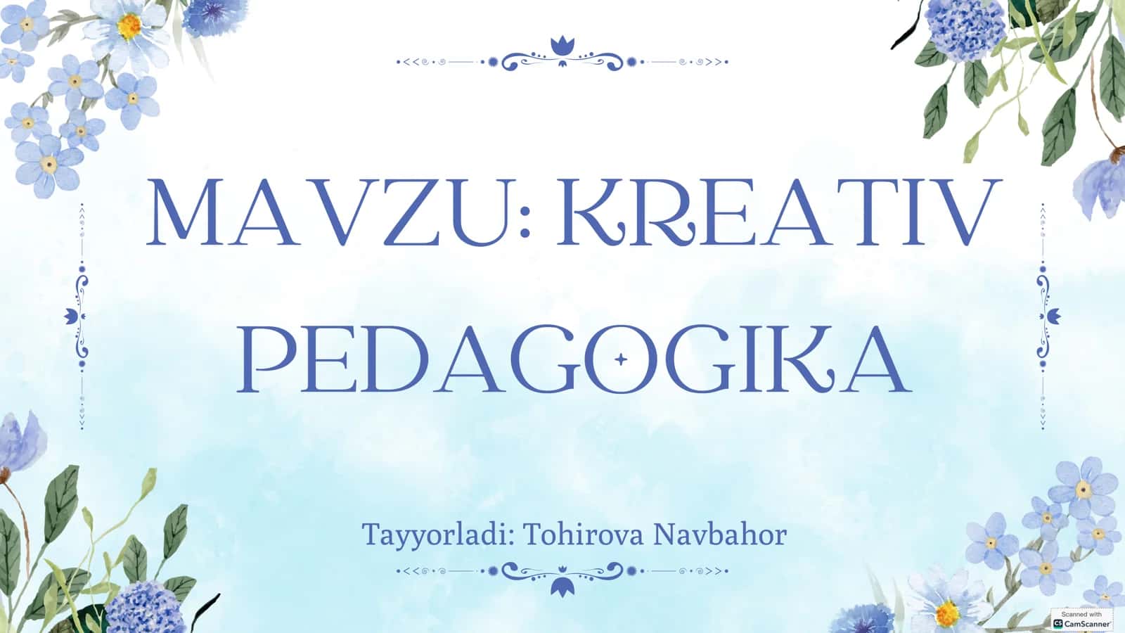KREATIV PEDAGOGIKA
