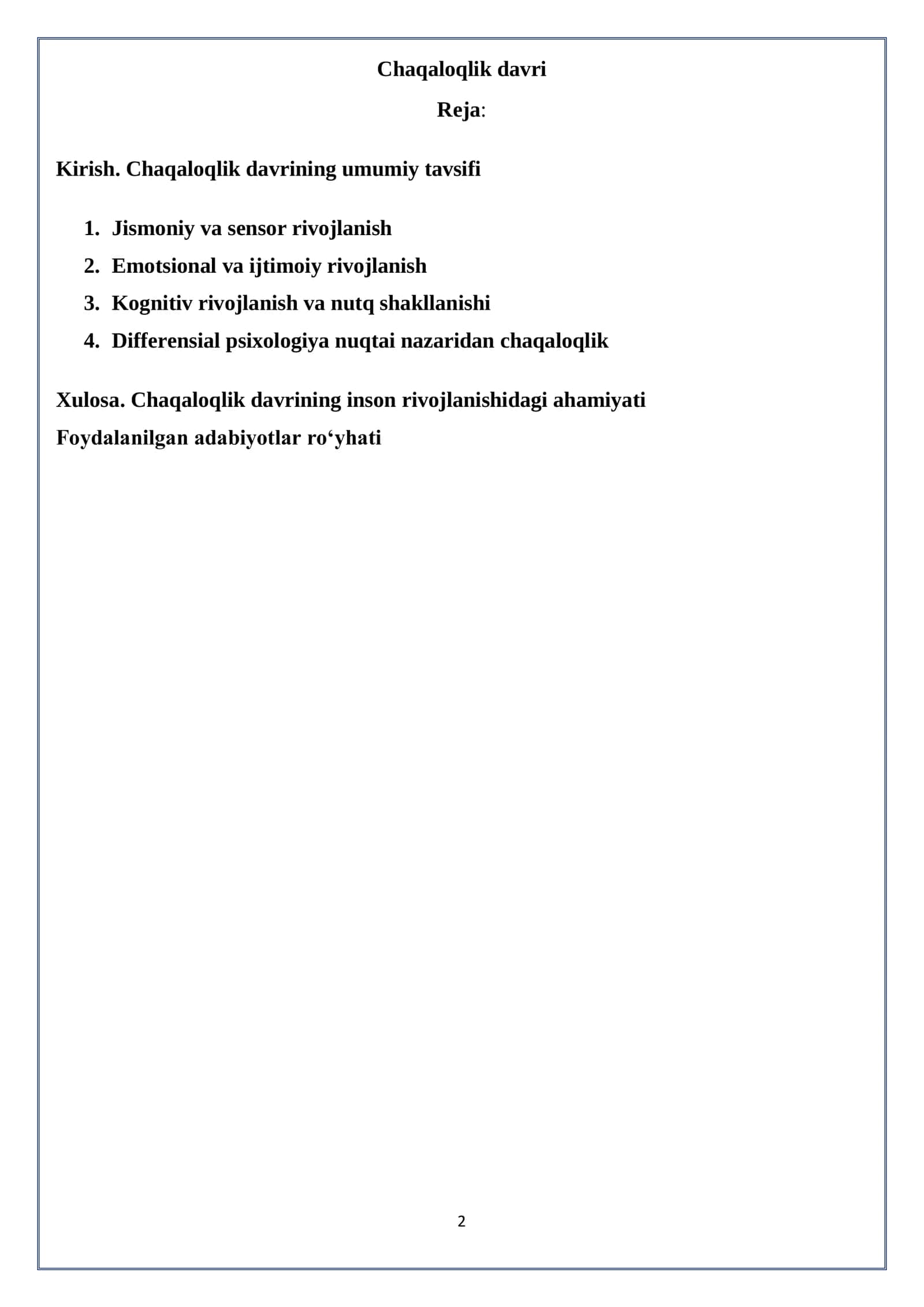 Chaqaloqlik davri