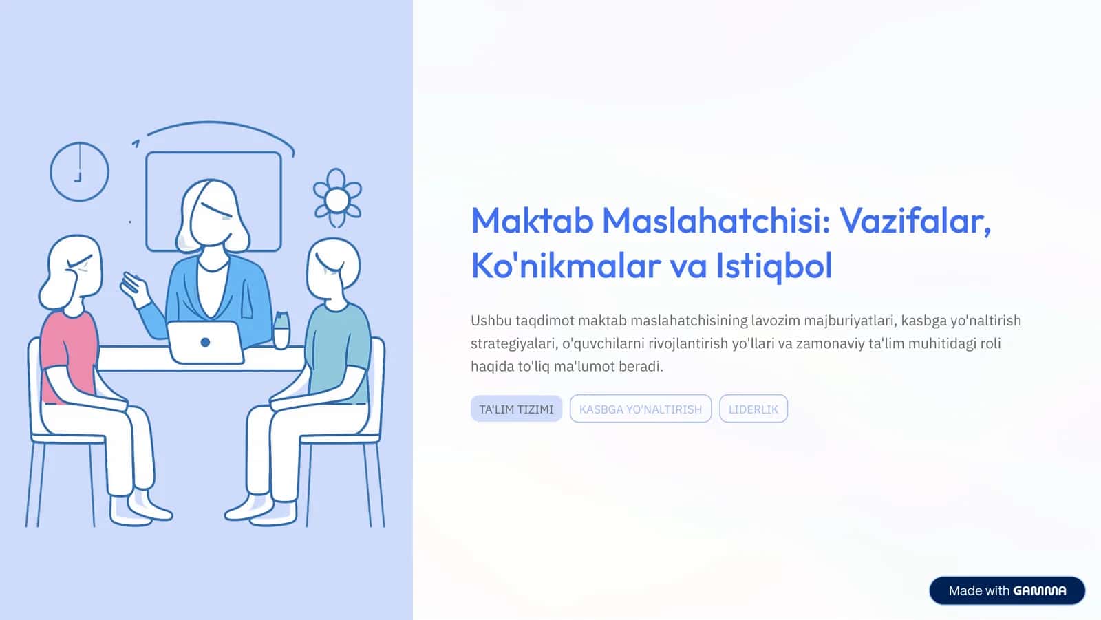 Maktab Maslahatchisi: Vazifalar,  Ko'nikmalar va Istiqbol