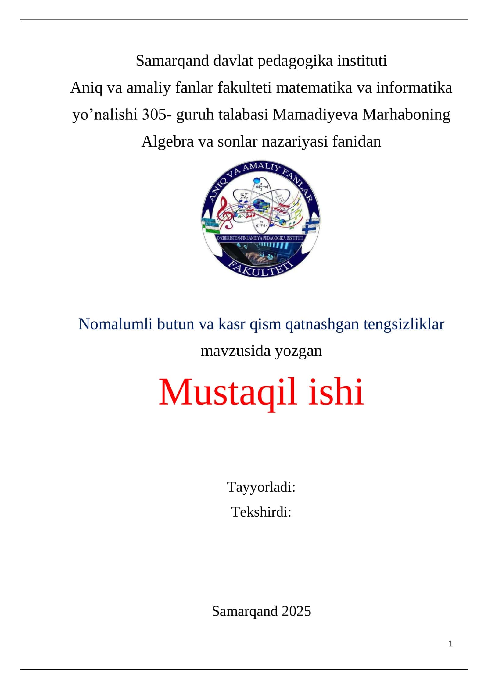butun va kasr qism