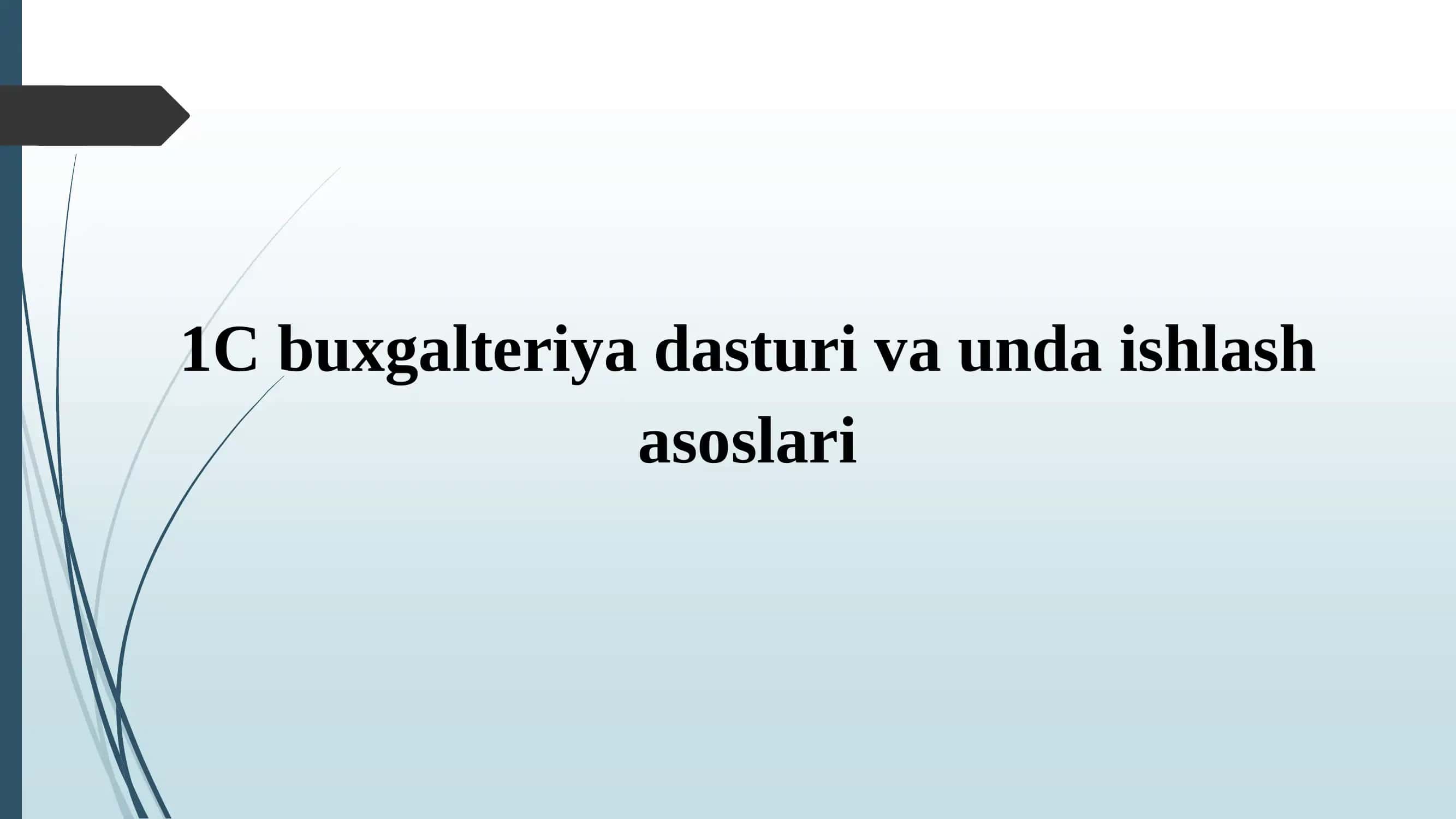 1C buxgalteriya dasturi