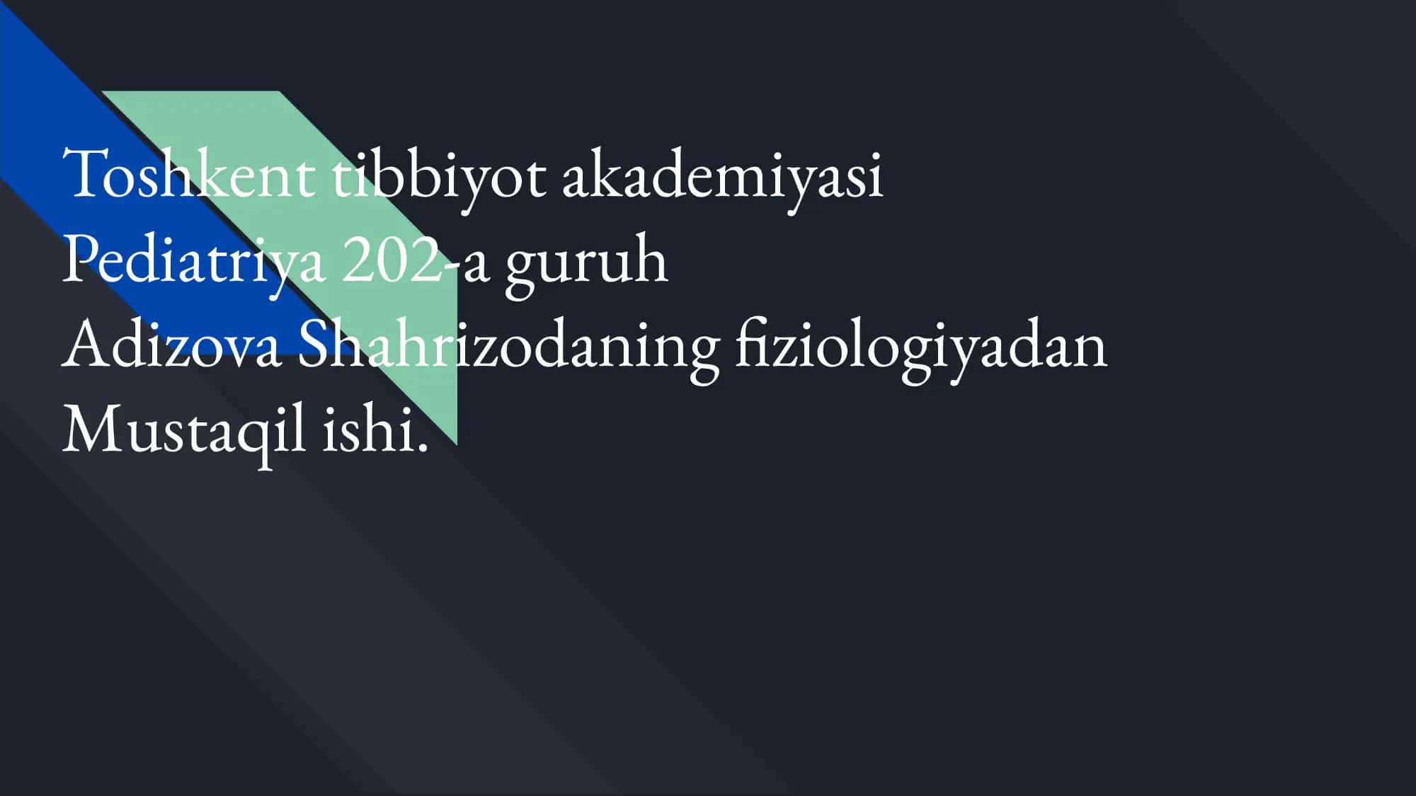 Oraliq miya va miyacha fiziologiyasi