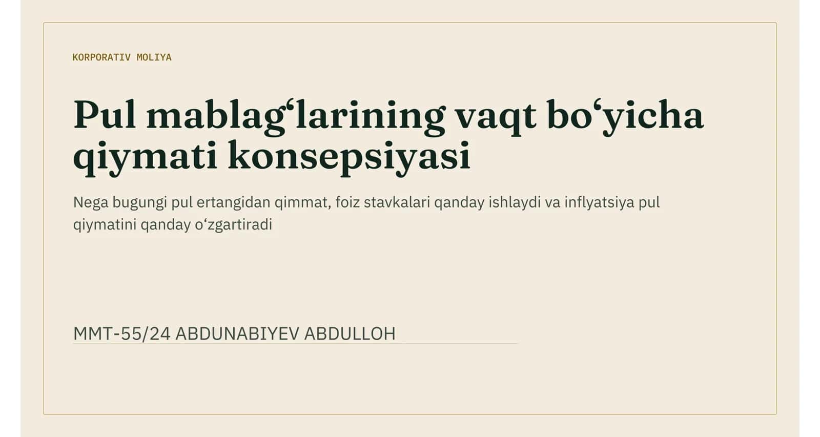 MMT-55/24 ABDUNABIYEV ABDULLOH