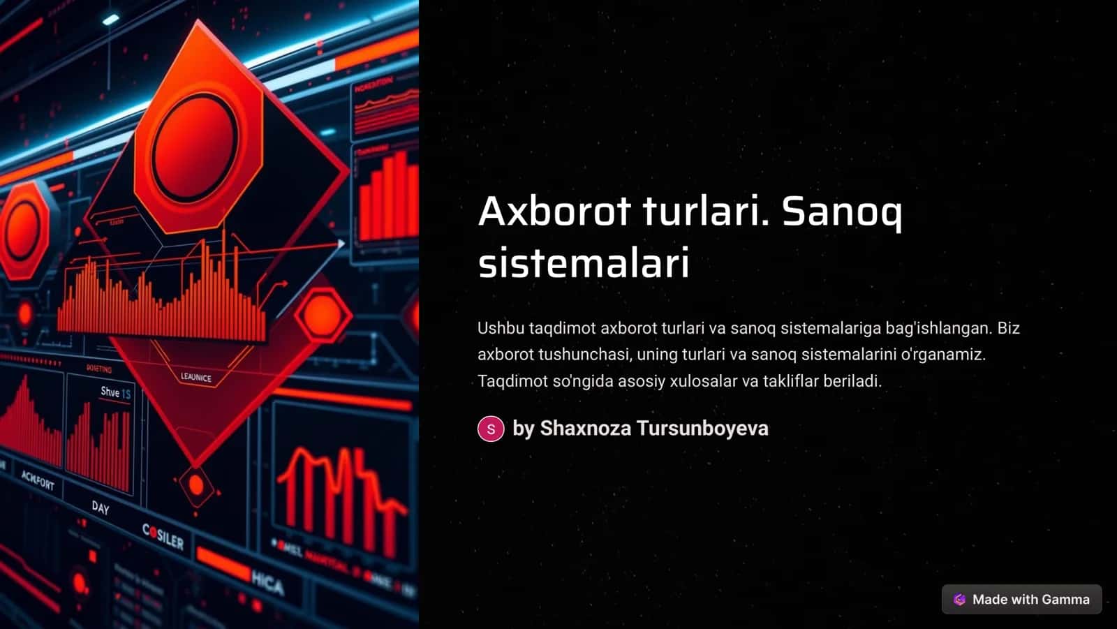 Axborot turlari. Sanoq sistemalari