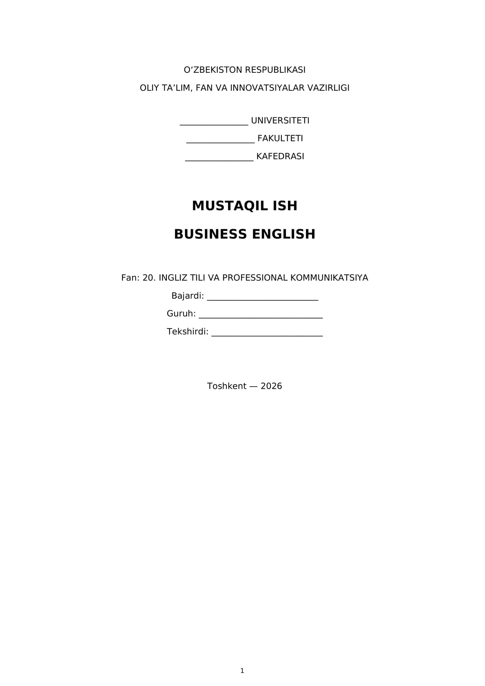 Business English