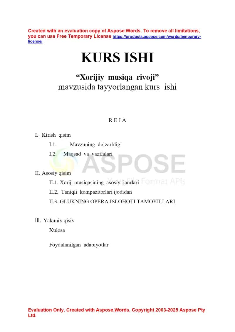 Xorijiy musiqa rivoji