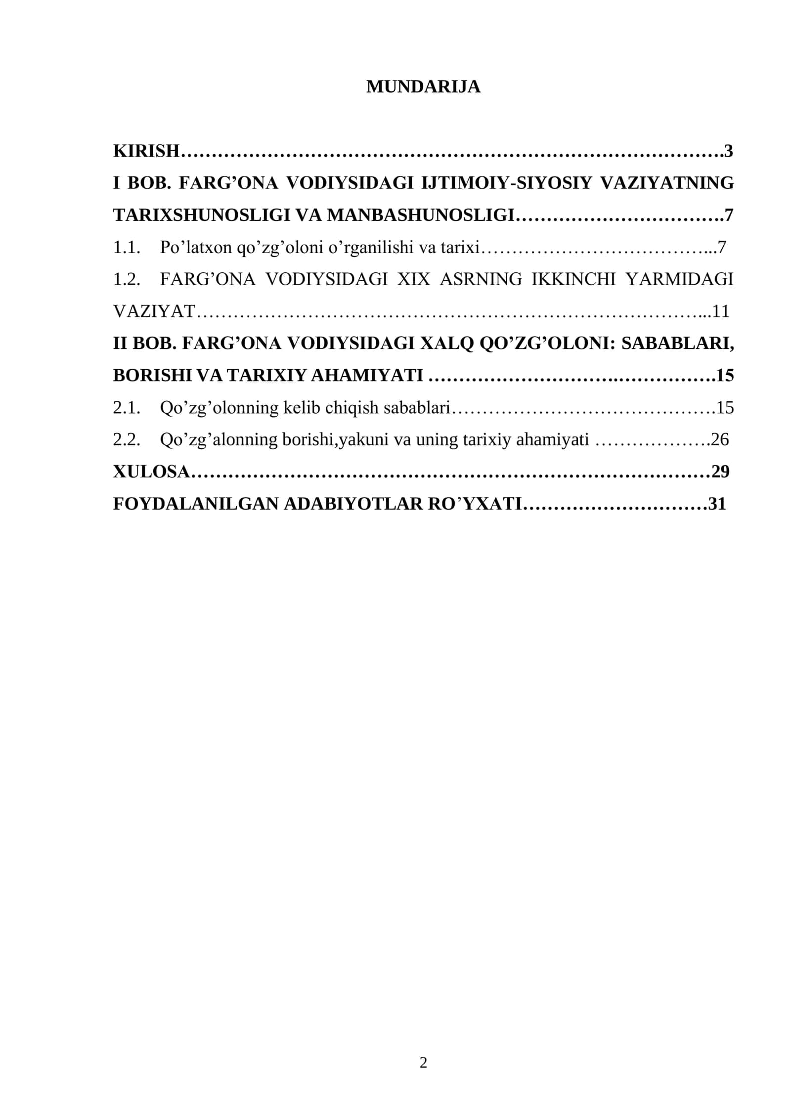 XIX asr oxiri va XXsr boshlarida Farg’ona vodiysidagi ijtimoiy-siyosiy vaziyat