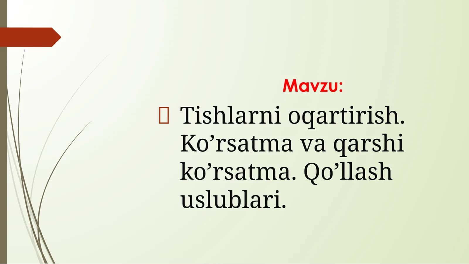 Tishlarni oqartirish