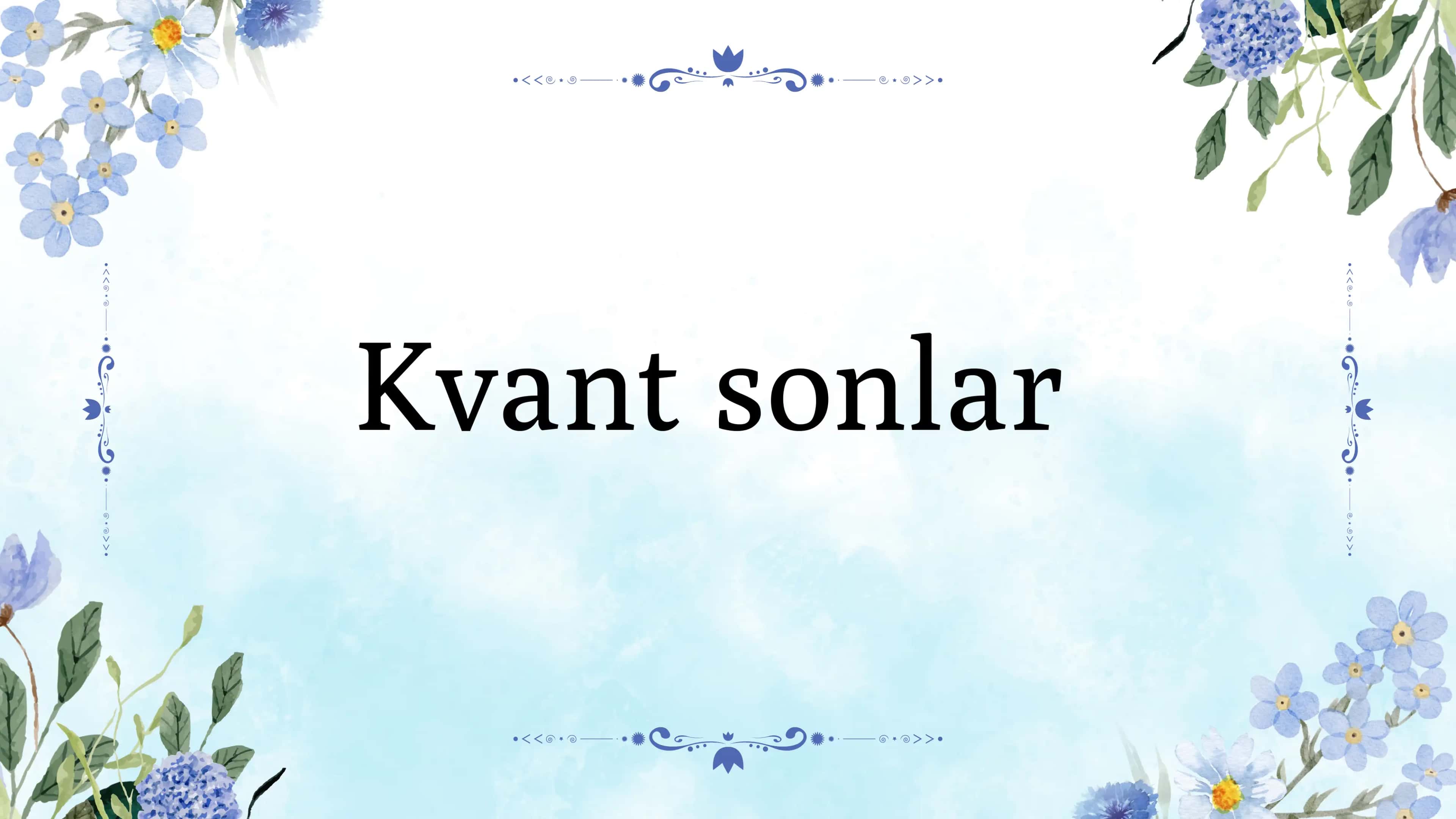 Kvant sonlar