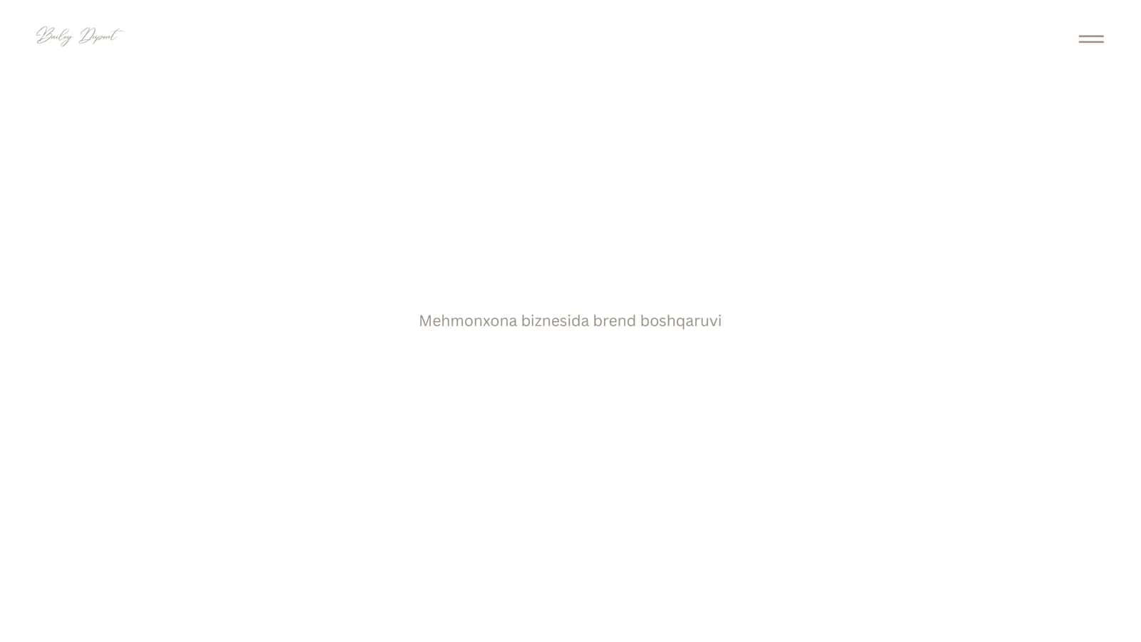 Mehmonxona biznesida brend boshqaruvi