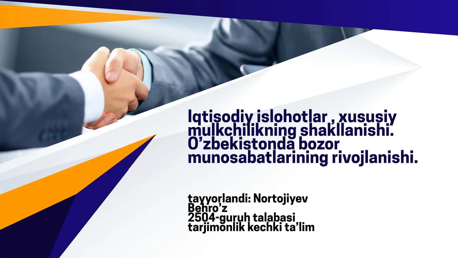Oʻzbekistonning iqtisodiyoti