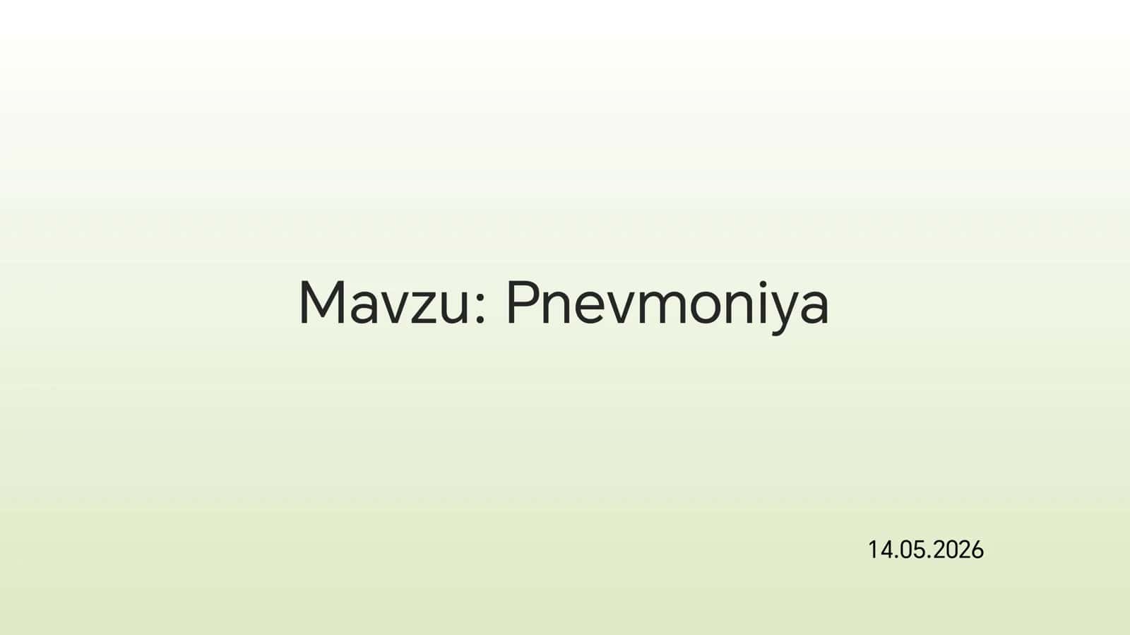 Pnevmoniya