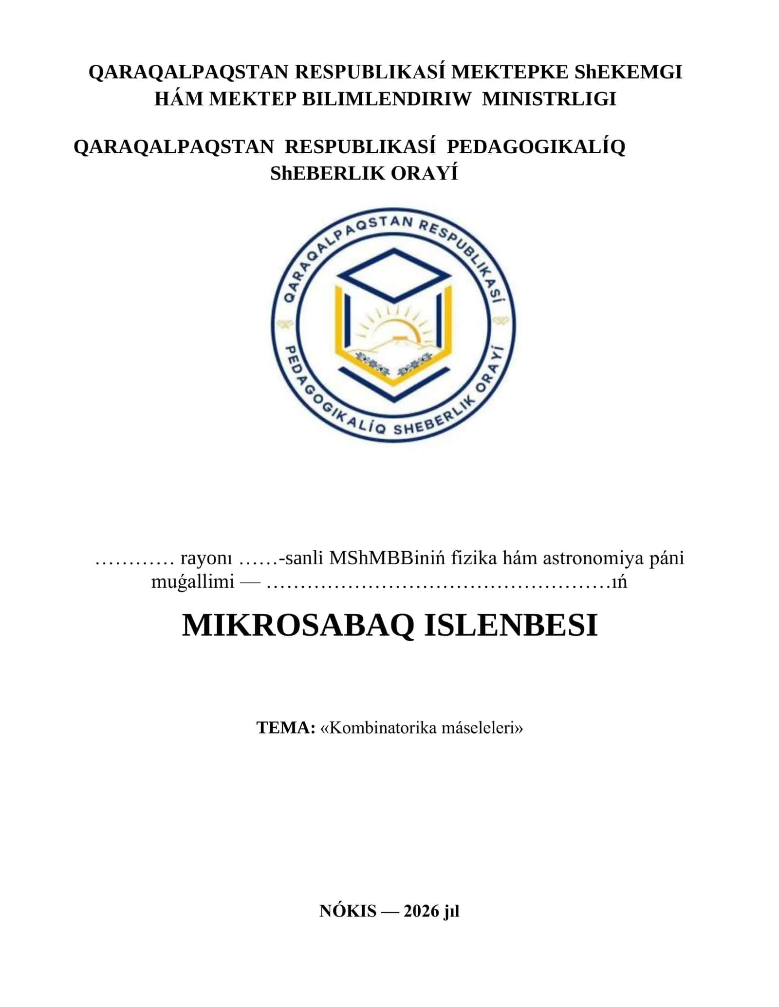 MIKROSABAQ ISLENBESI
