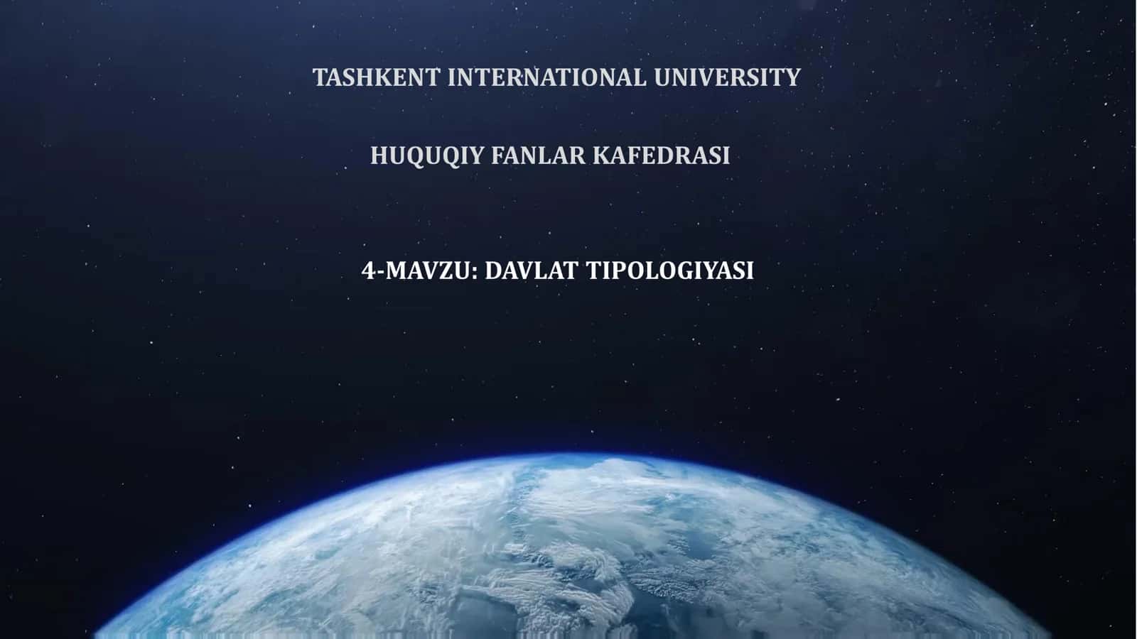 DAVLAT TIPOLOGIYASI