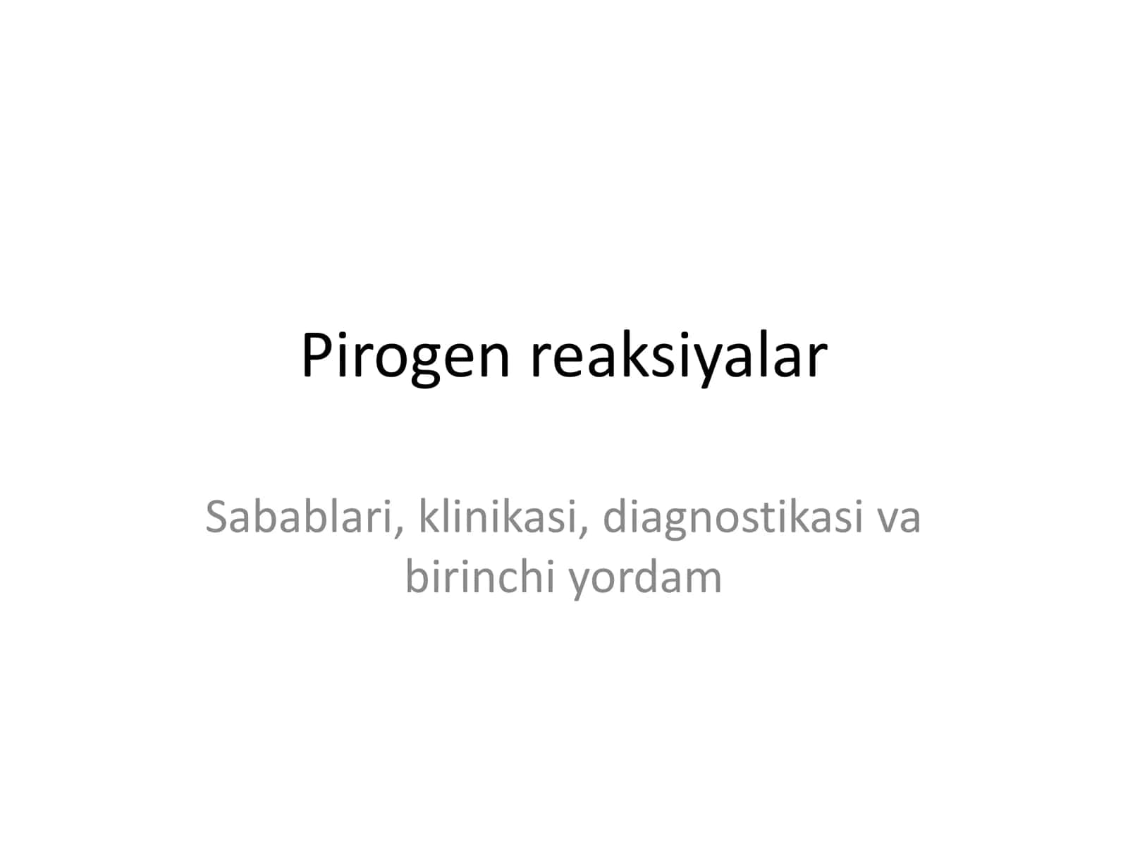 Pirogen reaksiyalar