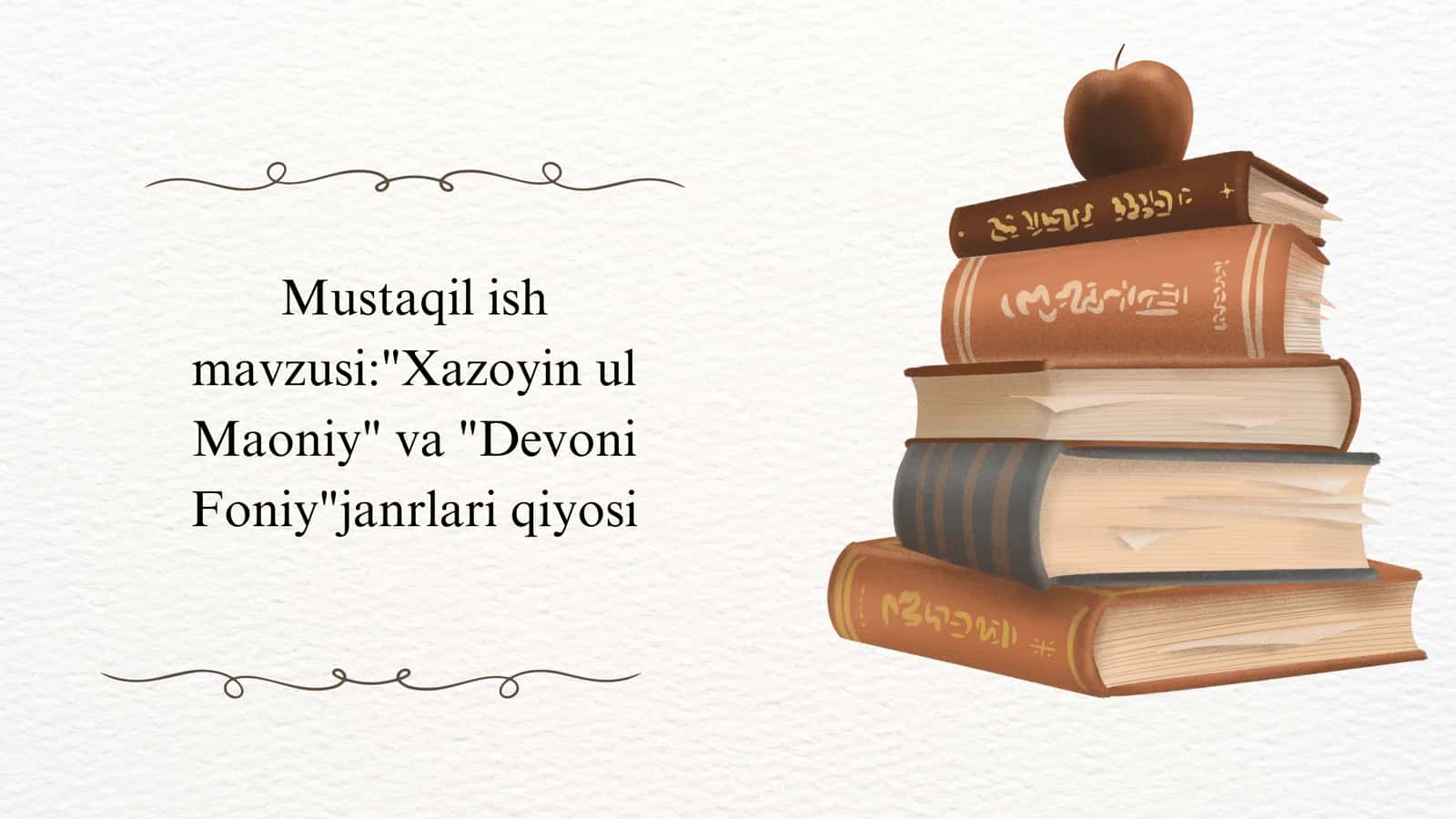 Xazoyin ul Maoniy va Devoni Foniyjanrlari qiyosi
