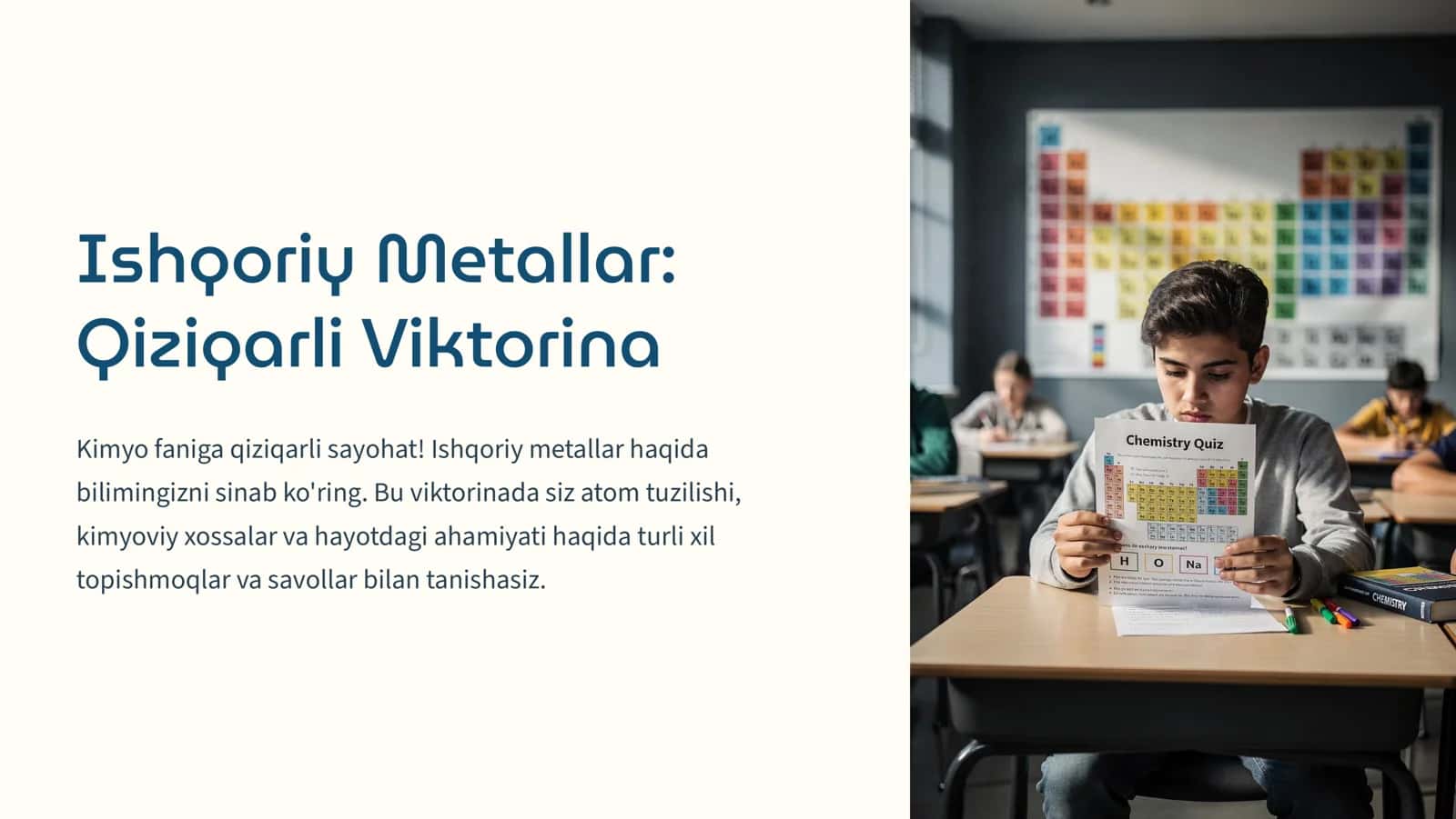 Ishqoriy Metallar Viktorina