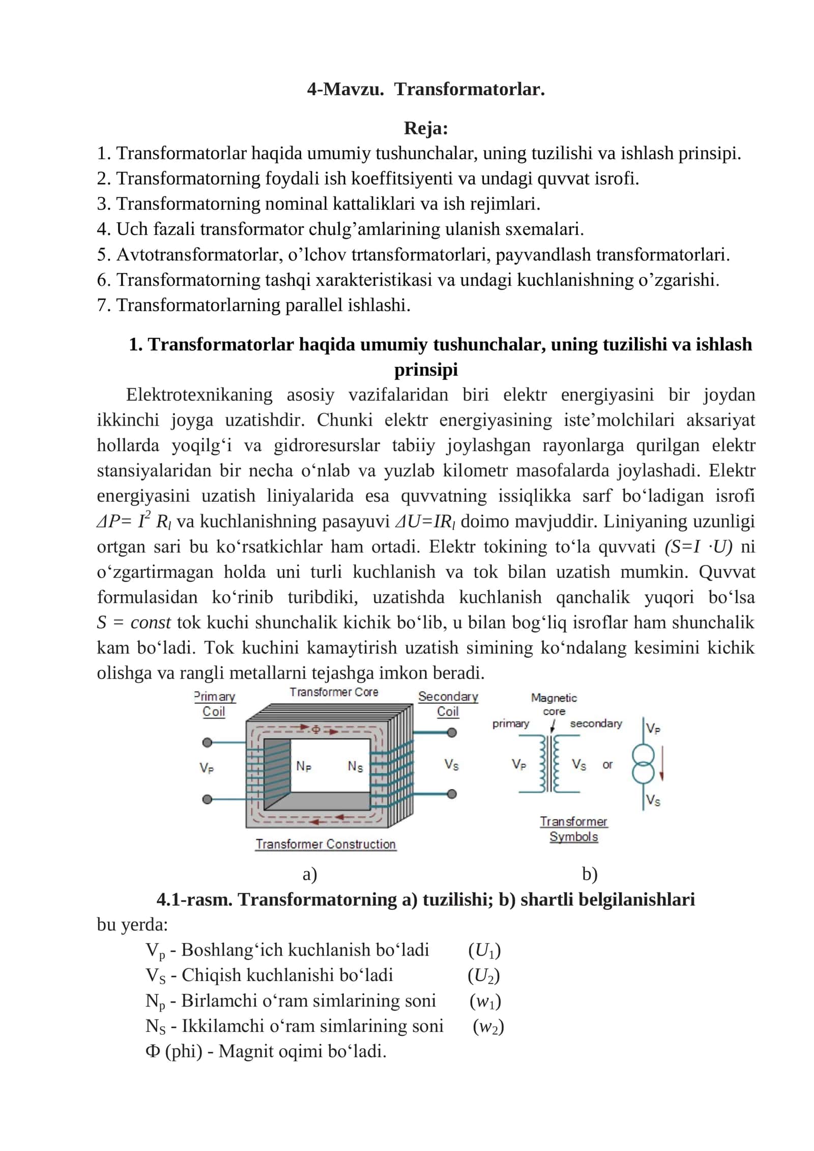 Transformatorlar