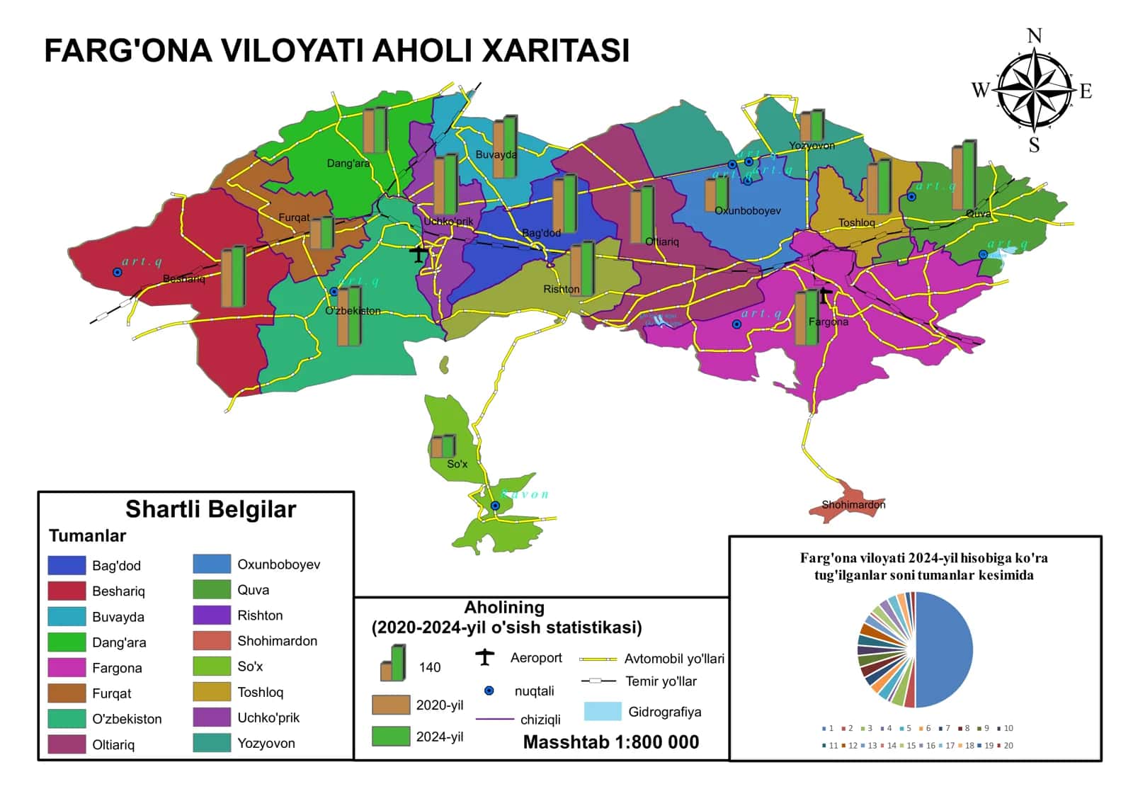 FARG'ONA VILOYATI AHOLI XARITASI
