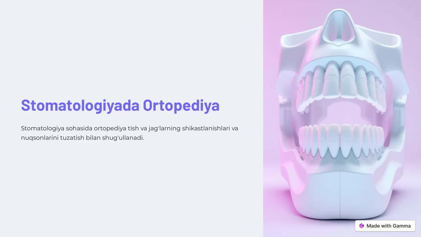 Ortopediya Stomatologiyada