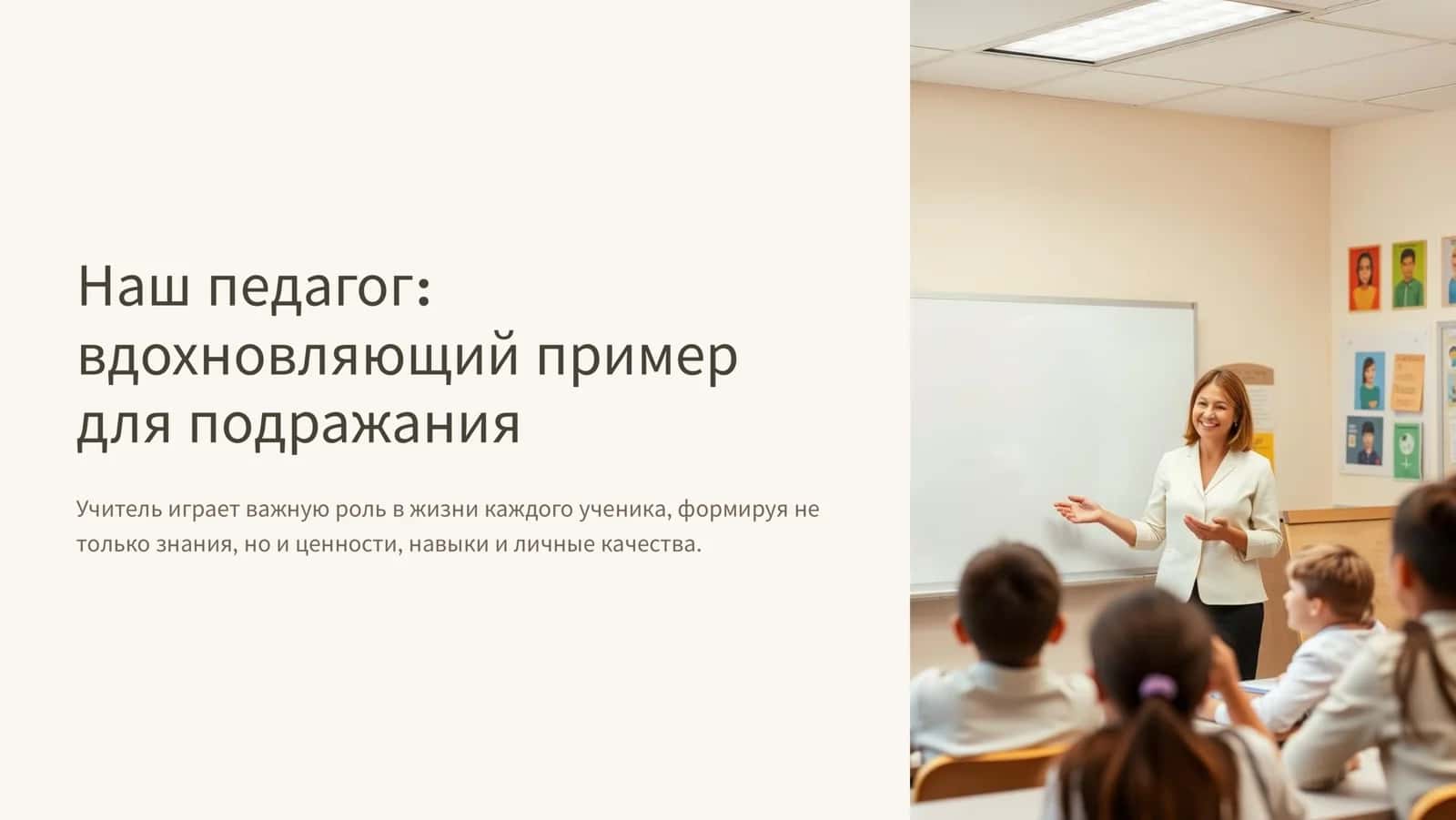 Наш педагог  вдохновляющий пример для подражания