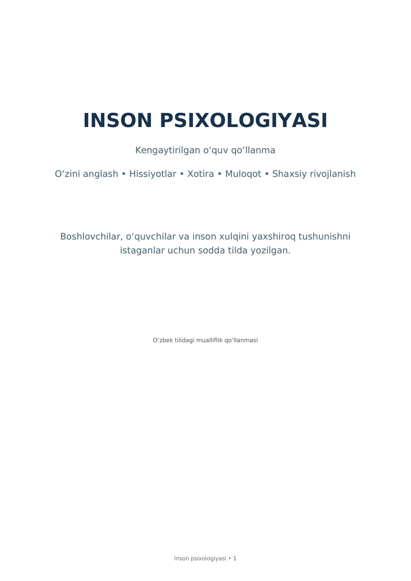 Inson psixologiyasi