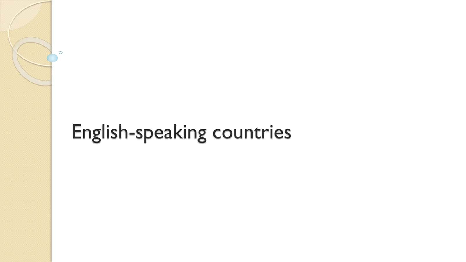 English-speaking countries
