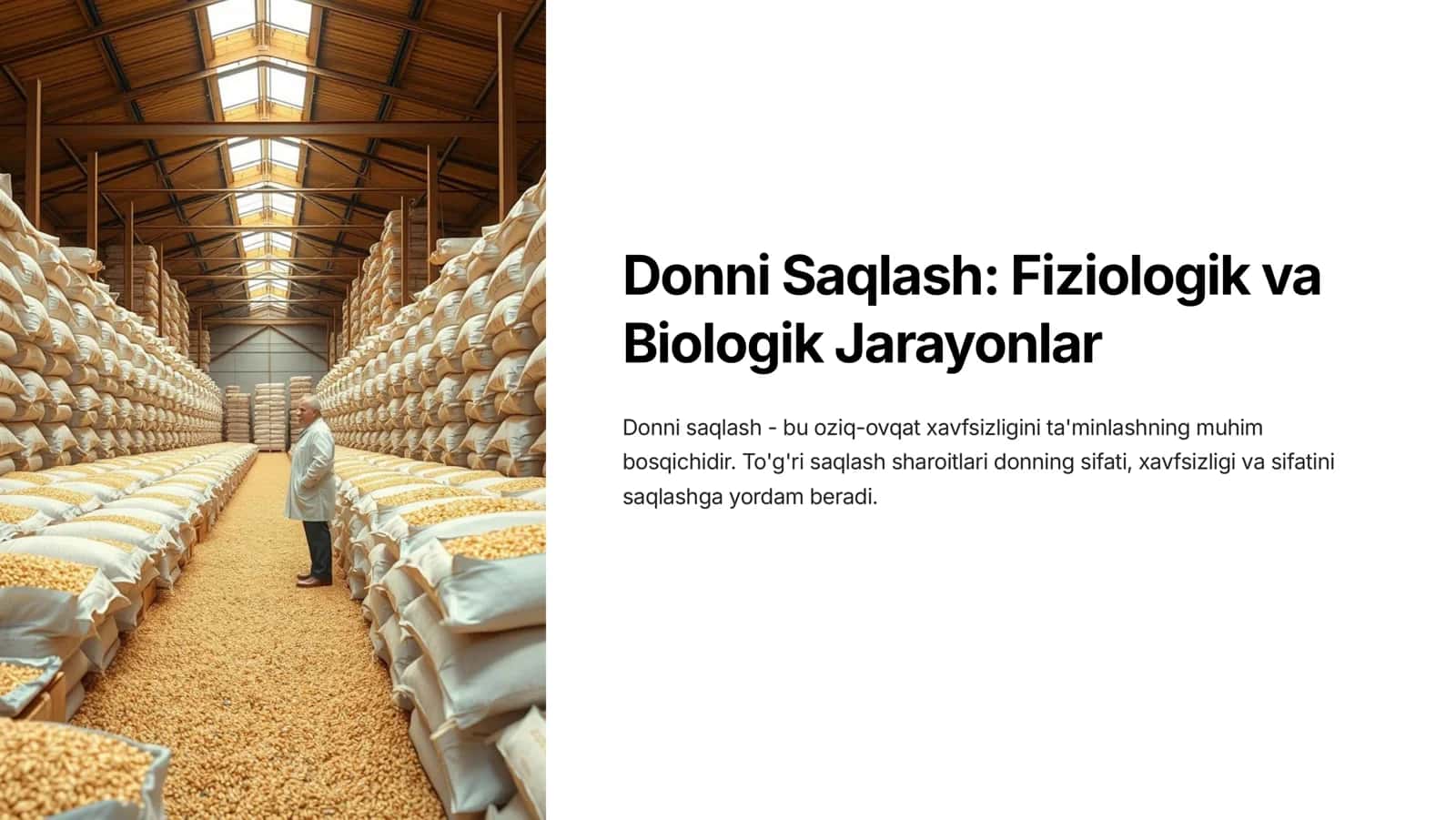 Donni Saqlash Fiziologik va Biologik Jarayonlar