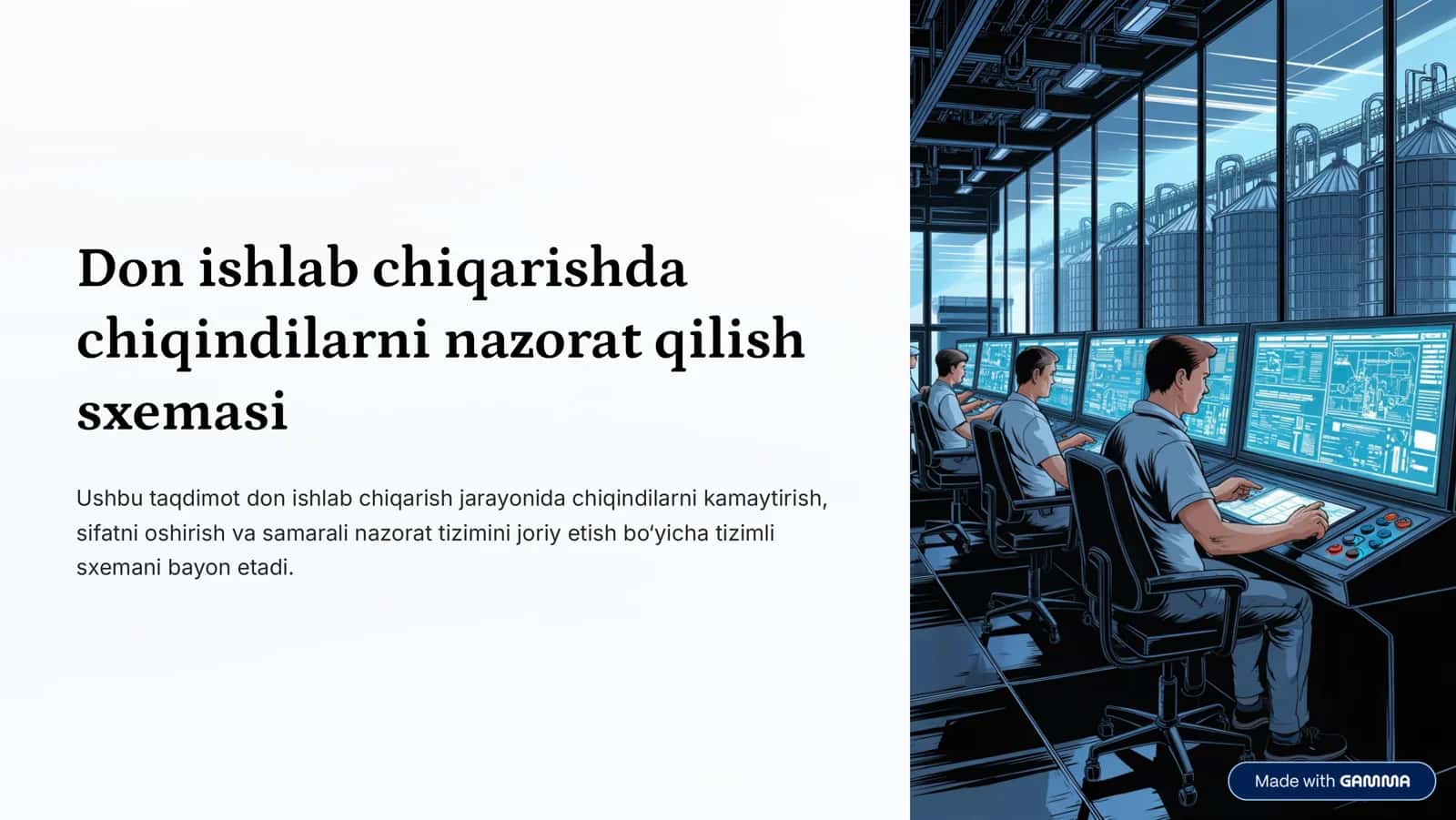 Chiqindilarni nazorat qilish sxemasi